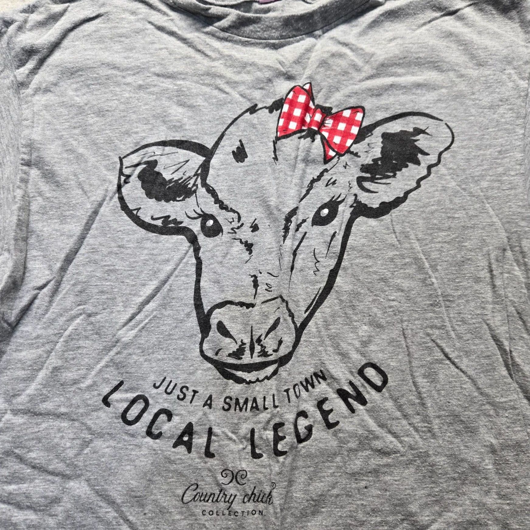 Vintage Women's Country Chick Collection Gray T-Shirt Adult Small USA Blessed Nation Size S / US 4 / IT 40 - 2 Thumbnail