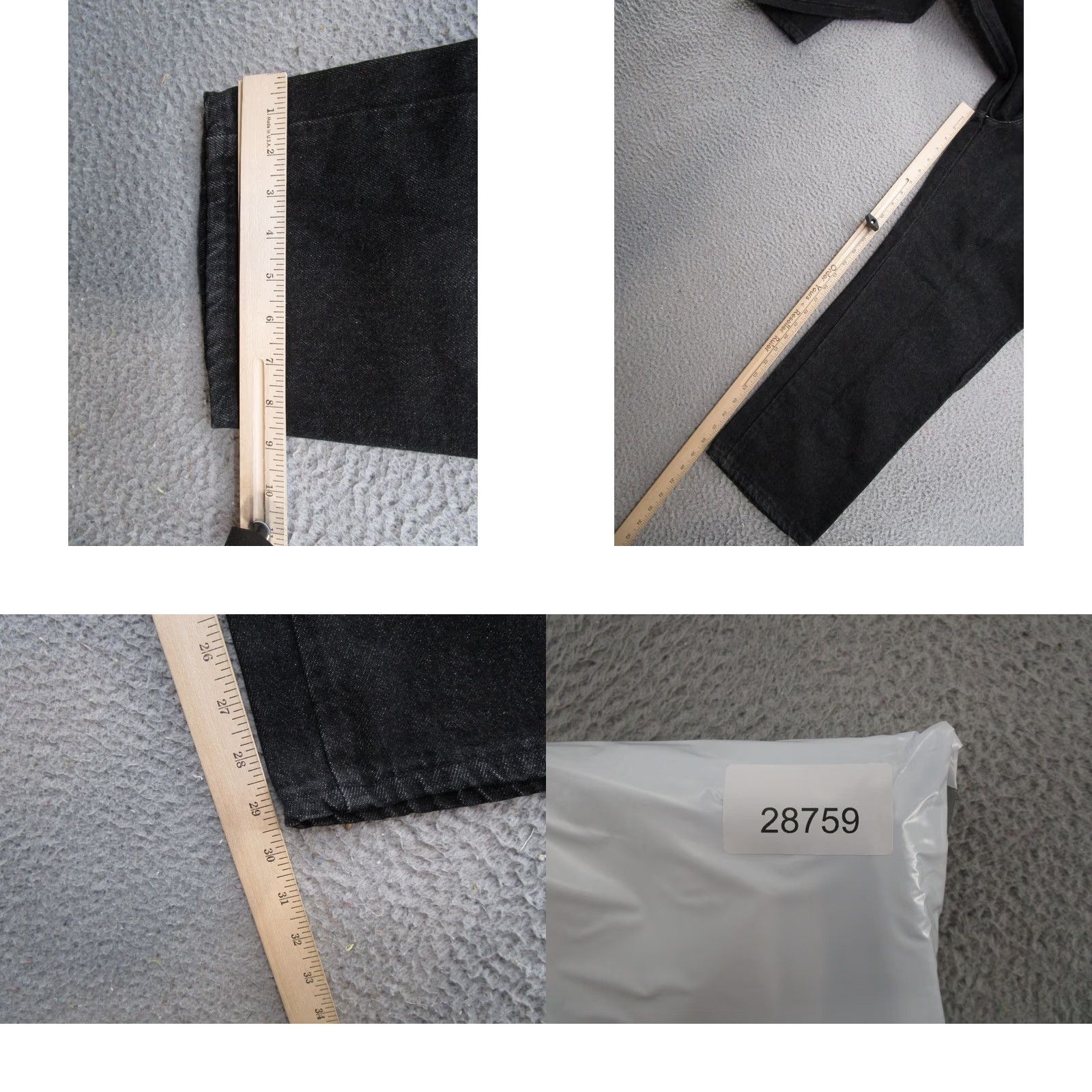 Denime VINTAGE Rustler Jeans 90s Black Denim Regular Fit Straight Mens 38x30 NEW AS IS Size US 38 / EU 54 - 8 Thumbnail