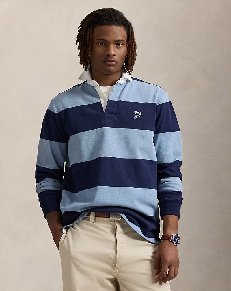 Polo Ralph Lauren Polo Ralph Lauren Classic Fit Embroidered Rugby Shirt Blue Size US XL / EU 56 / 4 - 3 Thumbnail