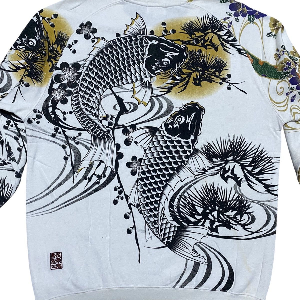 Karakuri Tamashii Rare‼️🔥Karakuri Tamashii Japan Fish Koi Sukajan Sweatshirt Size US M / EU 48-50 / 2 - 6 Thumbnail