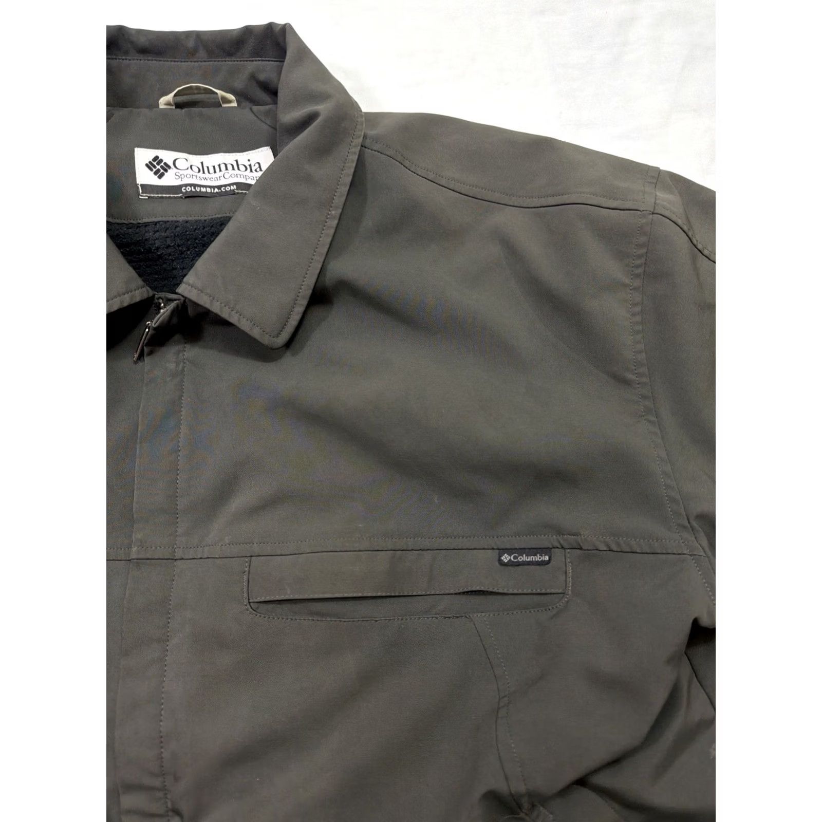 Vintage Columbia Bomber Jacket Softshell Gray Lined Full Zip Men 2XL Size US XXL / EU 58 / 5 - 7 Thumbnail
