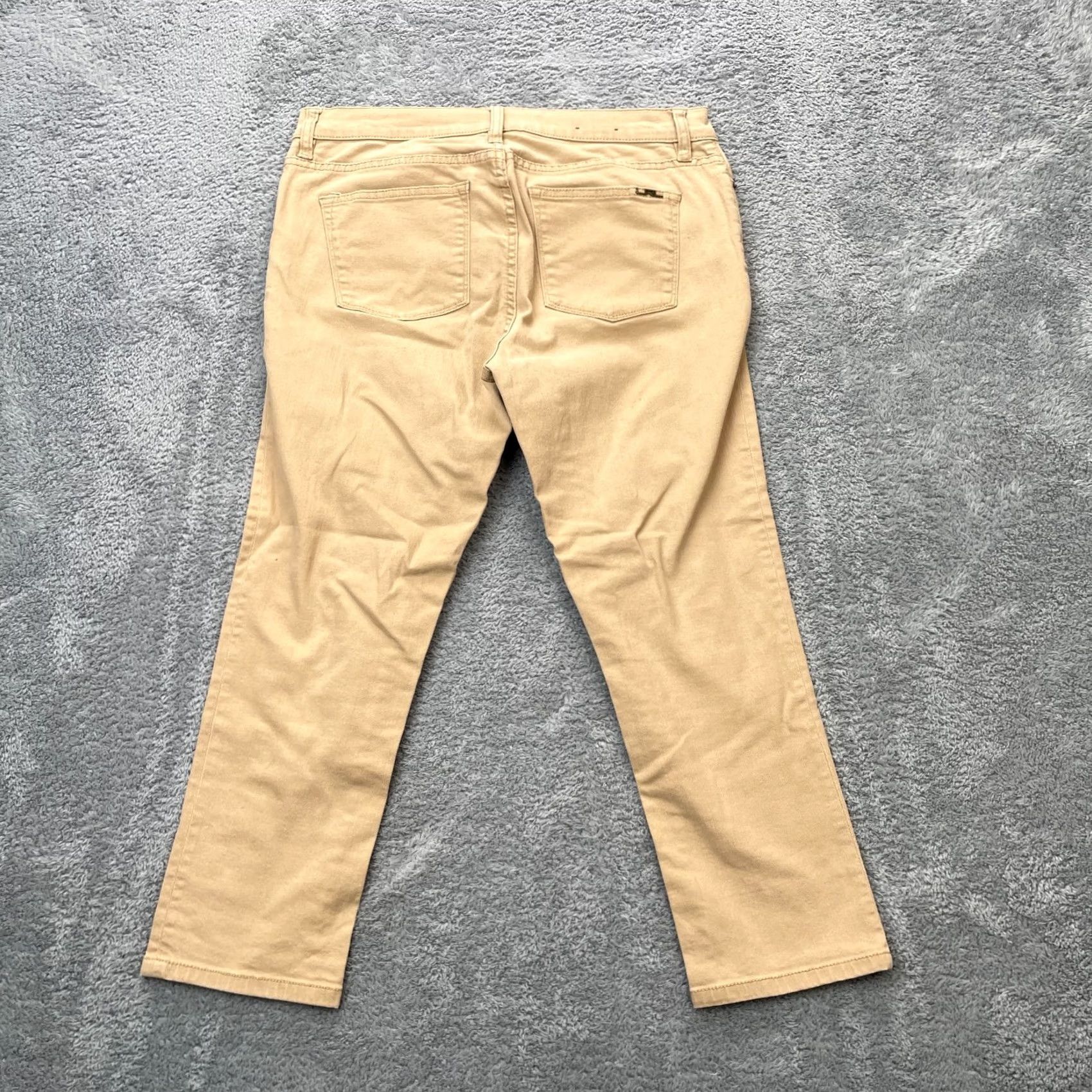 Ralph Lauren Lauren Ralph Lauren Jeans Womens 10 Petite Beige Cotton Stretch Straight Leg Jeans 5-Pocket Denim City Preppy Distressed-Free Regular Inseam 22 in Size 32" / US 10 / IT 46 - 4 Thumbnail