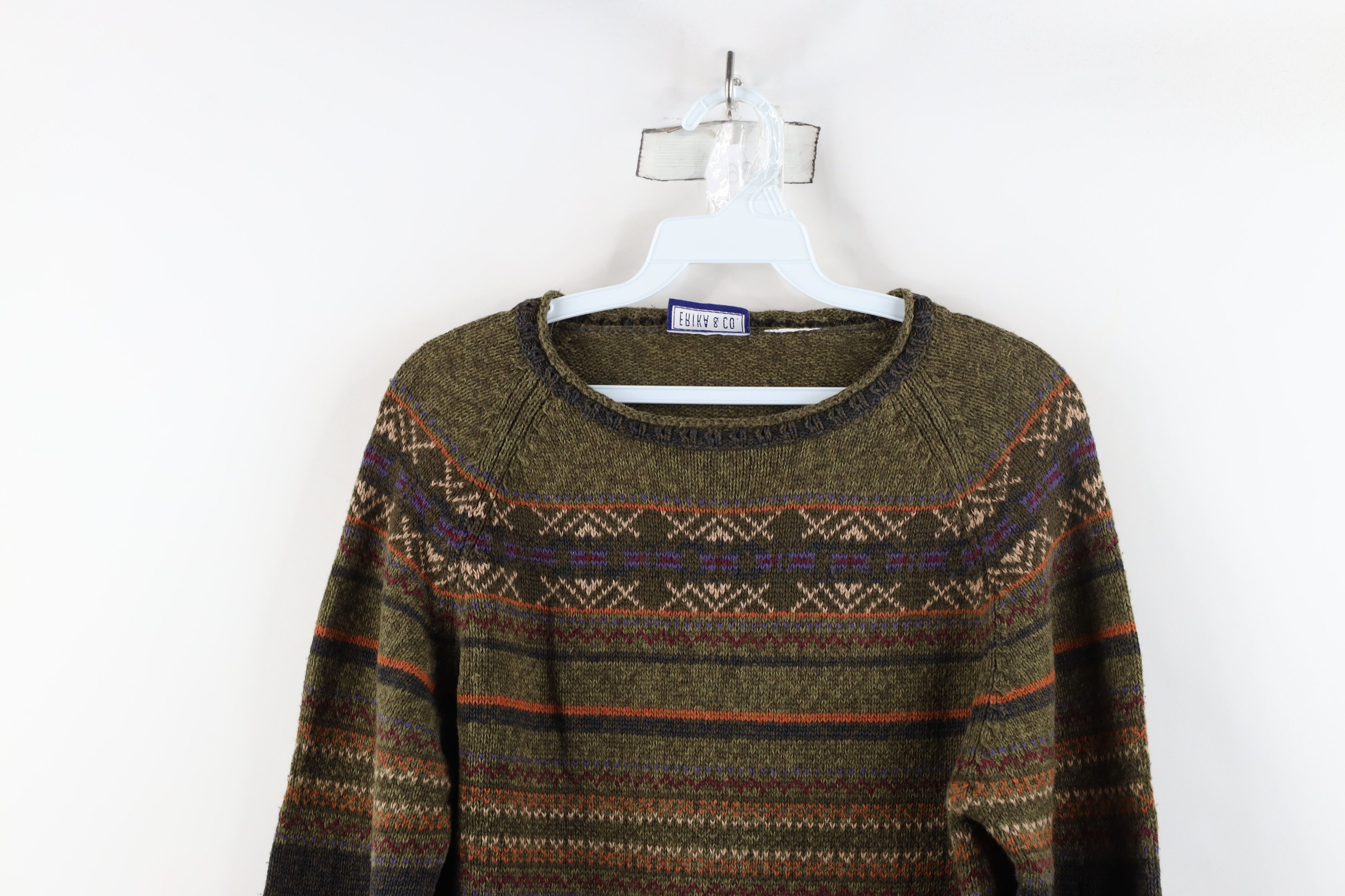 Vintage Vintage 90s Streetwear Rainbow Fair Isle Marled Knit Sweater Size M / US 6-8 / IT 42-44 - 2 Thumbnail