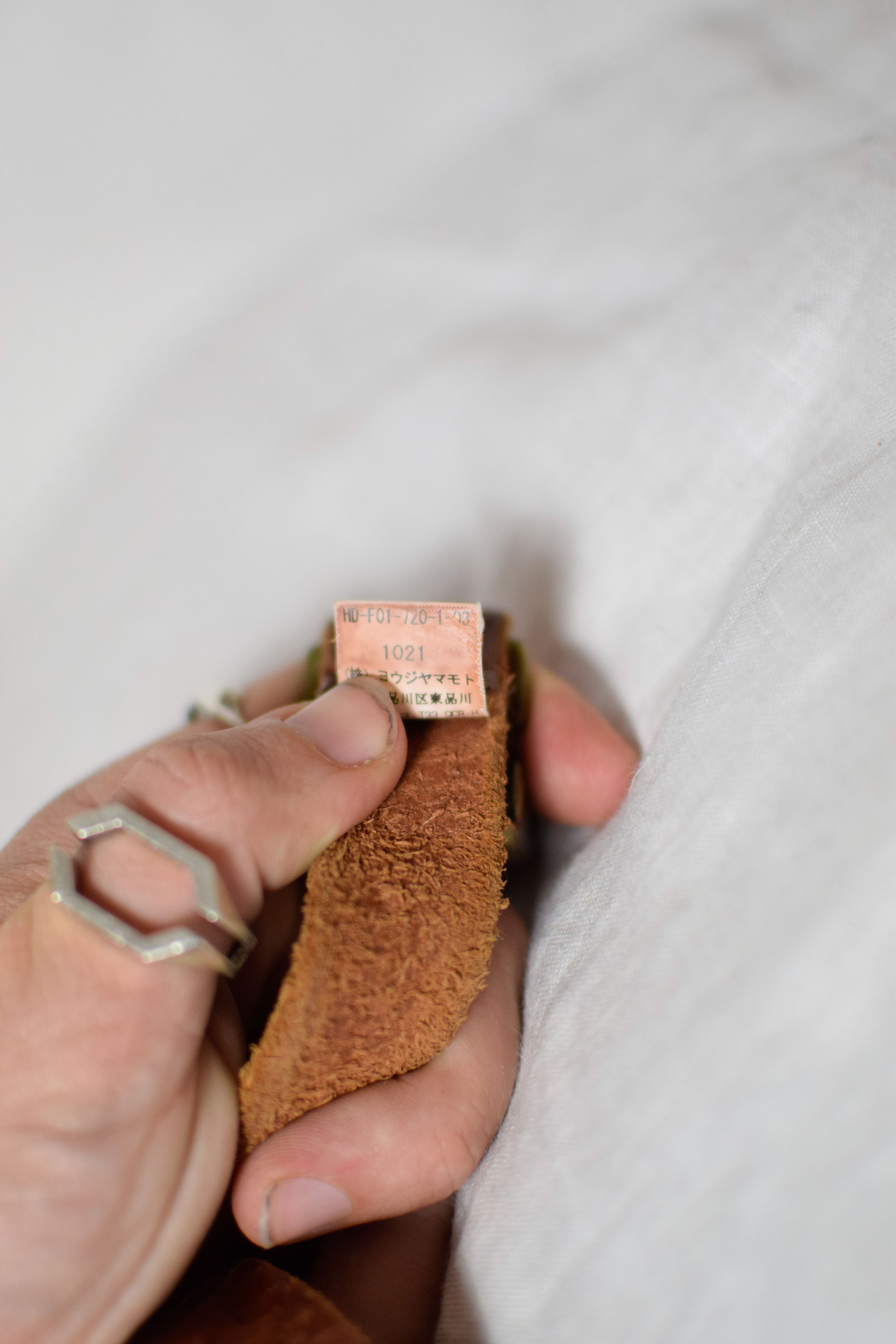 Yohji Yamamoto YYPH Cracked Leather Belt - HD-F01-720 Size ONE SIZE - 5 Thumbnail