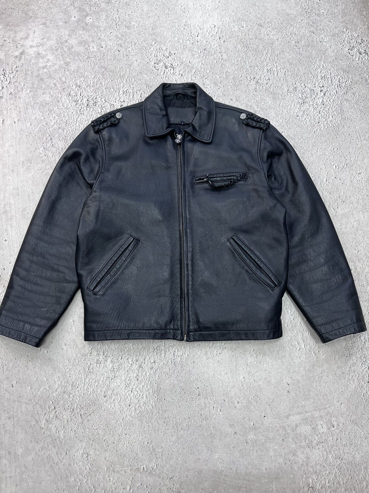 Vintage × West Coast Choppers SALE💣💣 Vintage Genuine Real Leather Jacket High Quality Rock Size US M / EU 48-50 / 2 - 1 Thumbnail