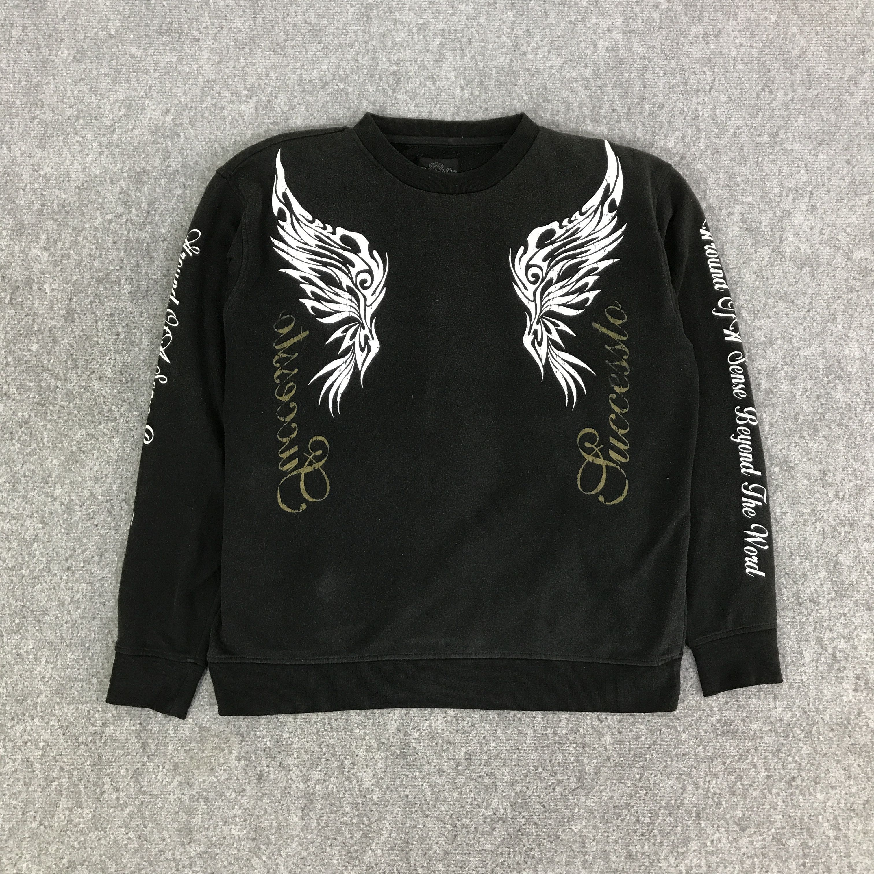 Japanese Brand MACATESTEC BLACK PUNK SWEATSHIRT K96B14 Size US L / EU 52-54 / 3 - 2 Thumbnail