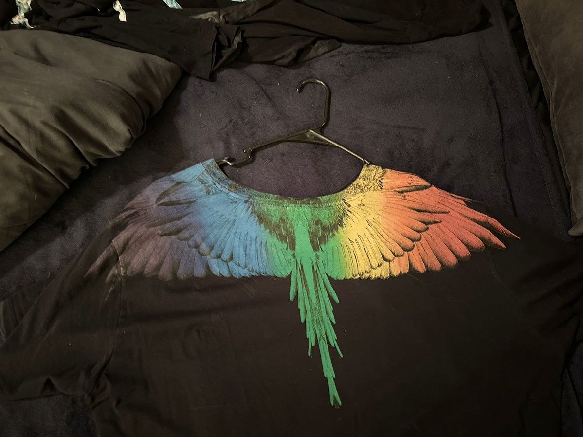 Marcelo Burlon Marcelo Burlon County of Milan Rainbow Bird Graphic T-Shirt Size US XL / EU 56 / 4 - 2 Thumbnail