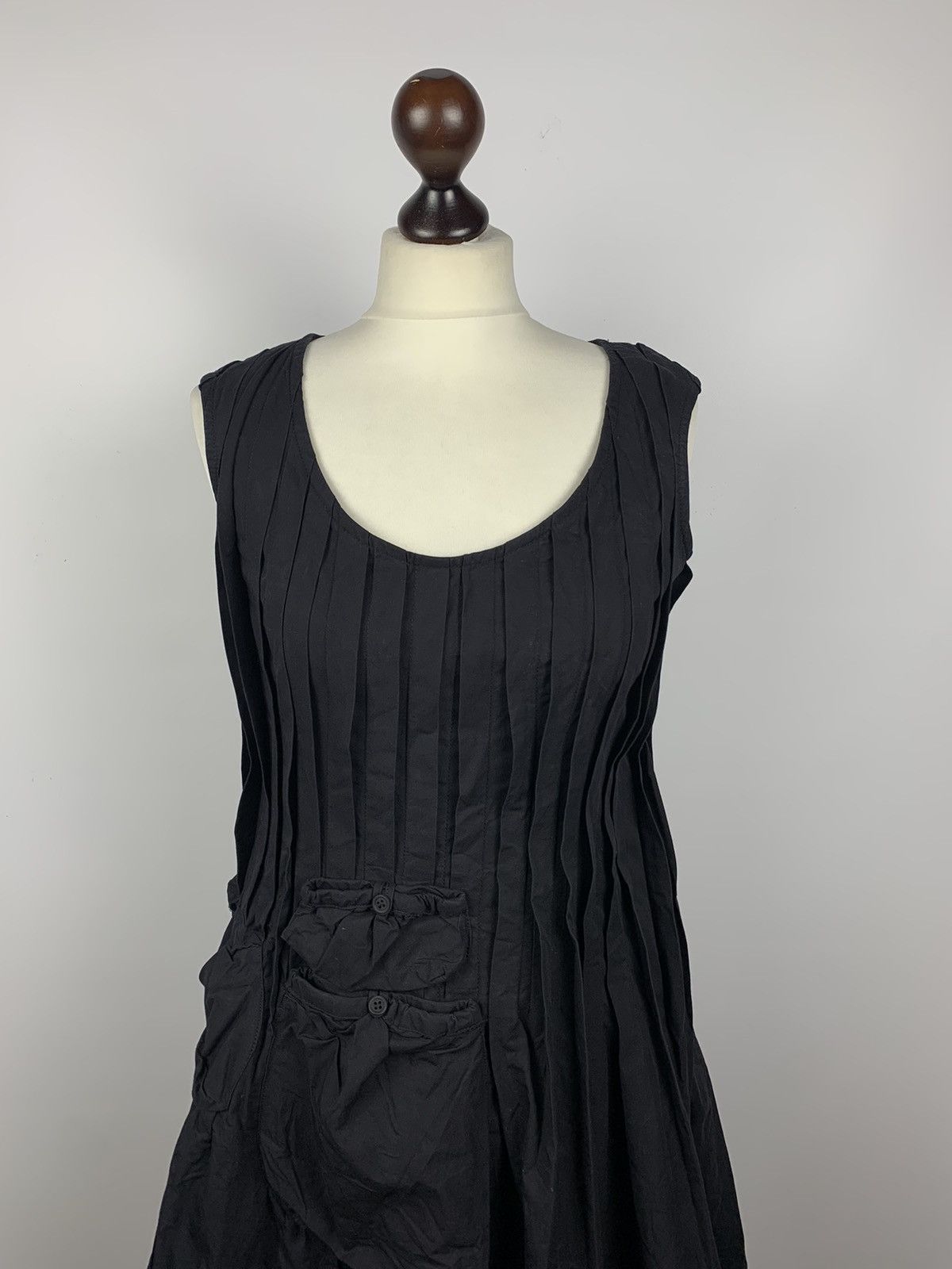 Rundholz Rundholz Avant-Garde Pleated Cargo Multipocket Dress Black Size M / US 6-8 / IT 42-44 - 2 Thumbnail