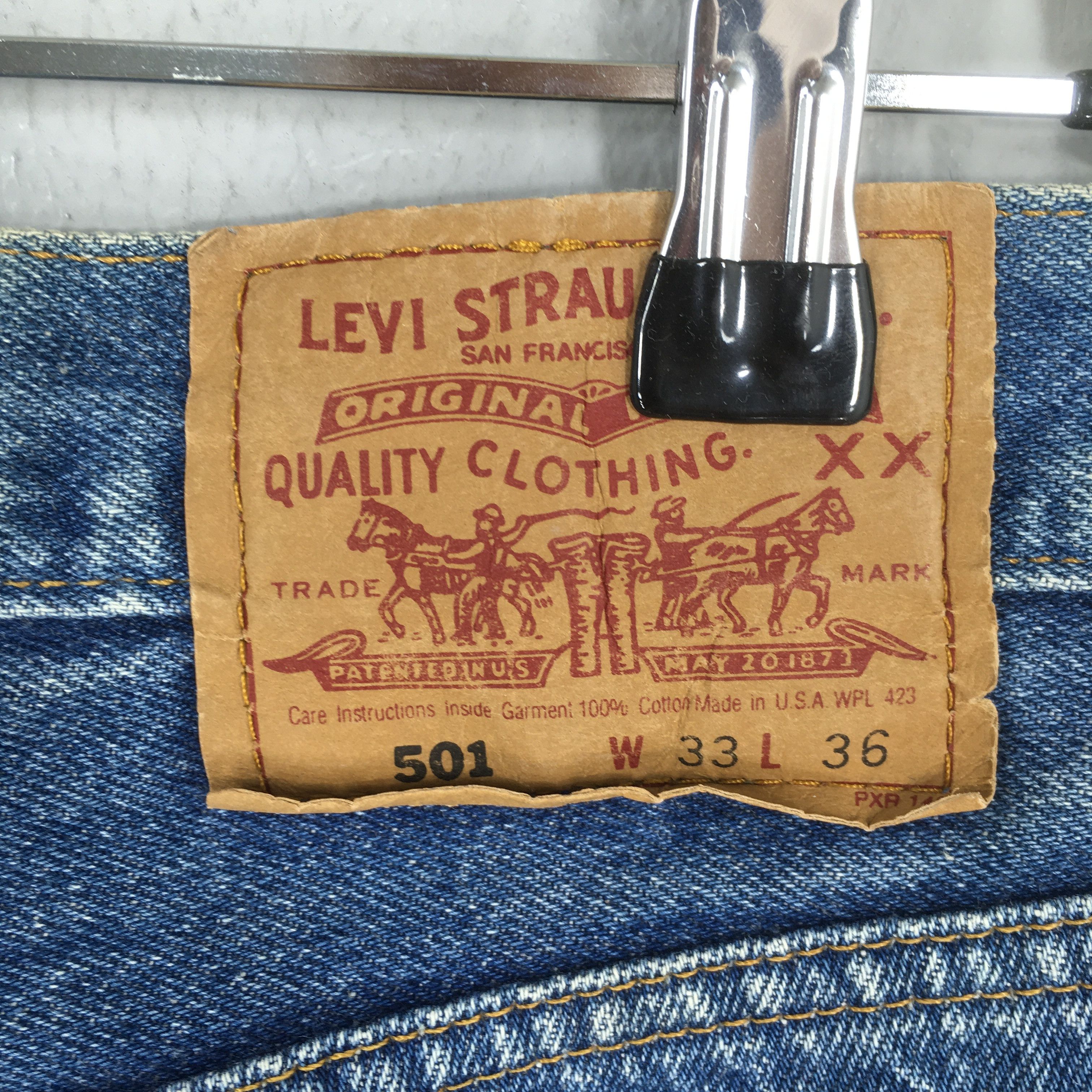 Levi's Size 30x31 Vintage 90s Levi's 501 Faded Blue Jeans S268 Size US 30 / EU 46 - 10 Thumbnail