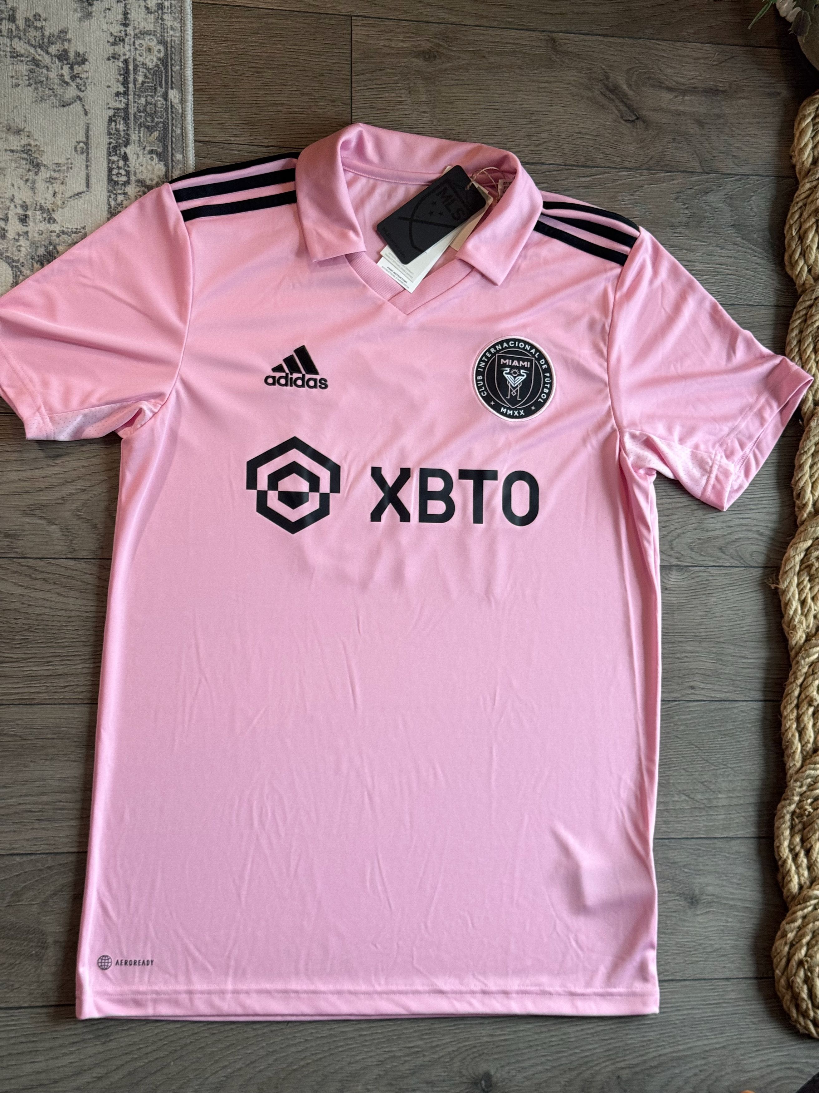 Adidas Messi Inter Miami Jersey Authentic 2022 New Size US M / EU 48-50 / 2 - 2 Thumbnail