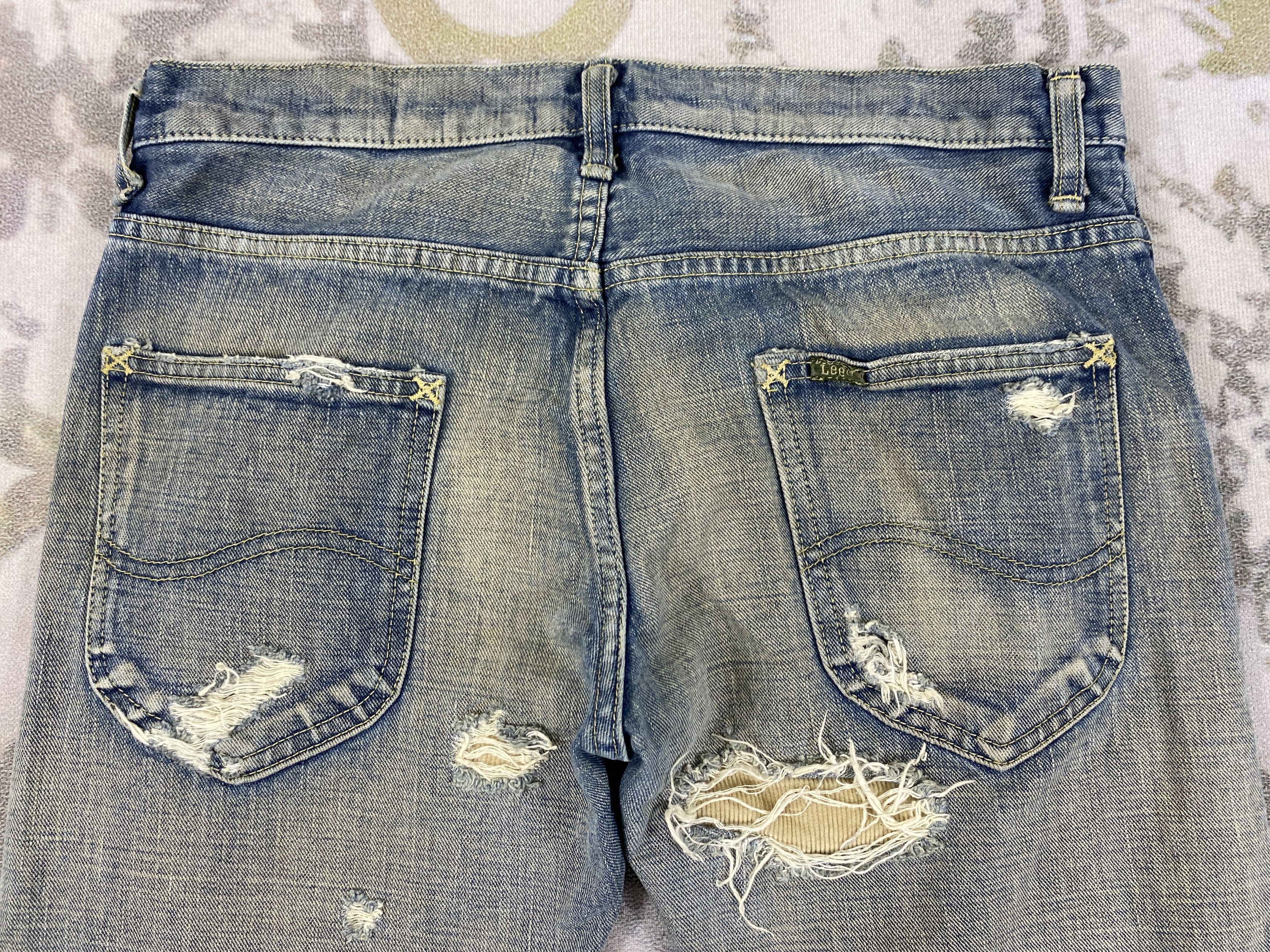 If Six Was Nine Redline Dirty Blue Vintage Lee Jeans 33x33 Denim- JN3660 Size US 33 - 4 Thumbnail