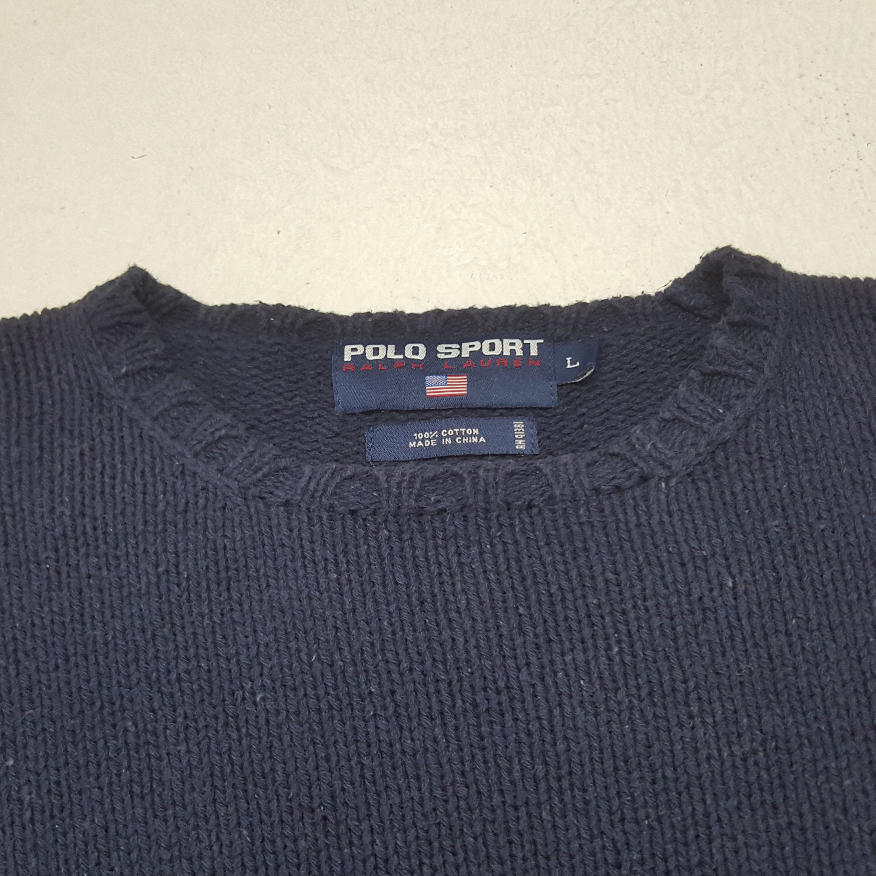 Polo Ralph Lauren × Vintage Vintage Polo Sport by Ralph Lauren Knitwear Sweatshirt Size US L / EU 52-54 / 3 - 4 Thumbnail