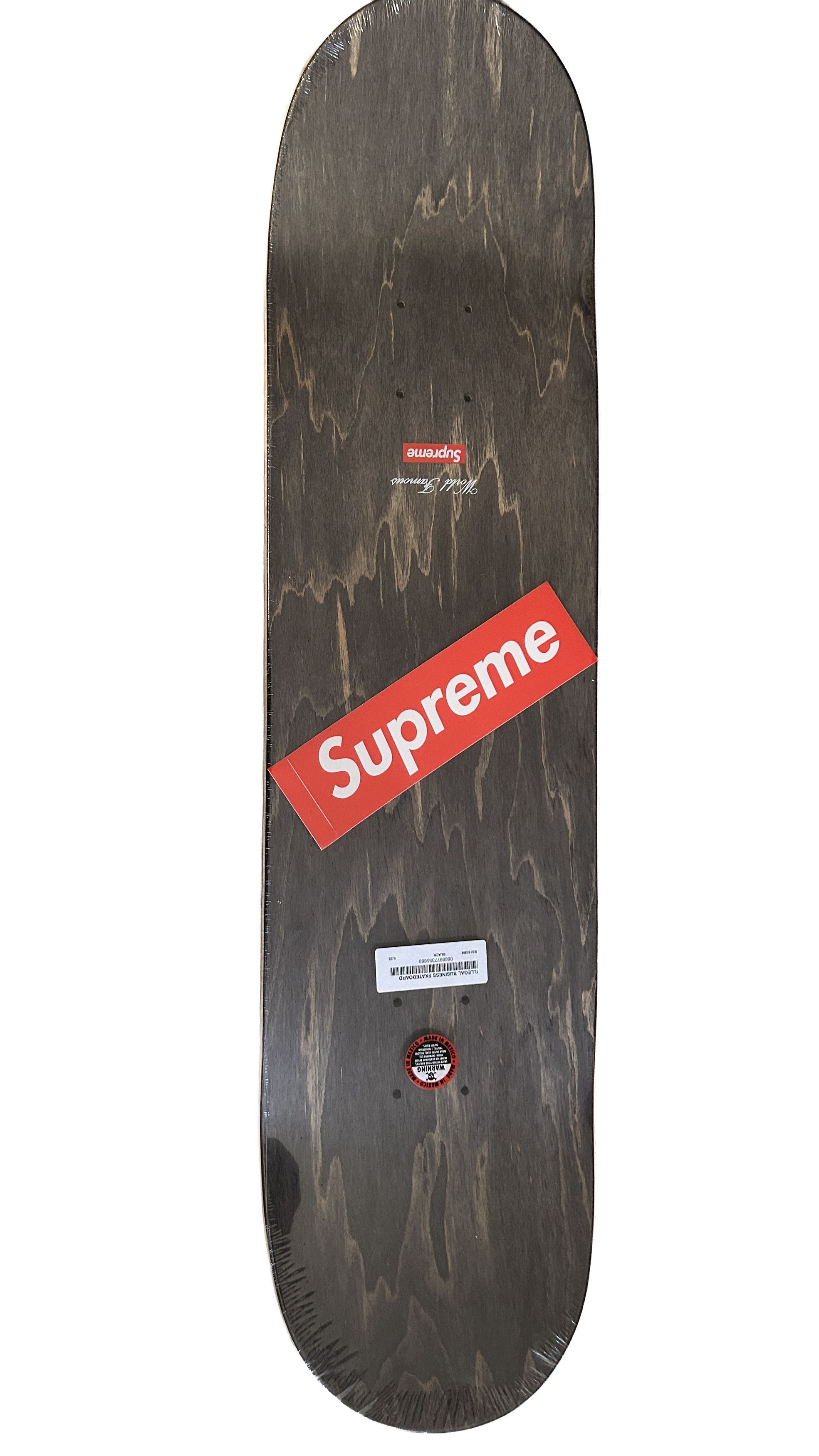 Supreme Illegal Business Skateboard Deck SS18 Box Logo Black Size ONE SIZE - 2 Thumbnail
