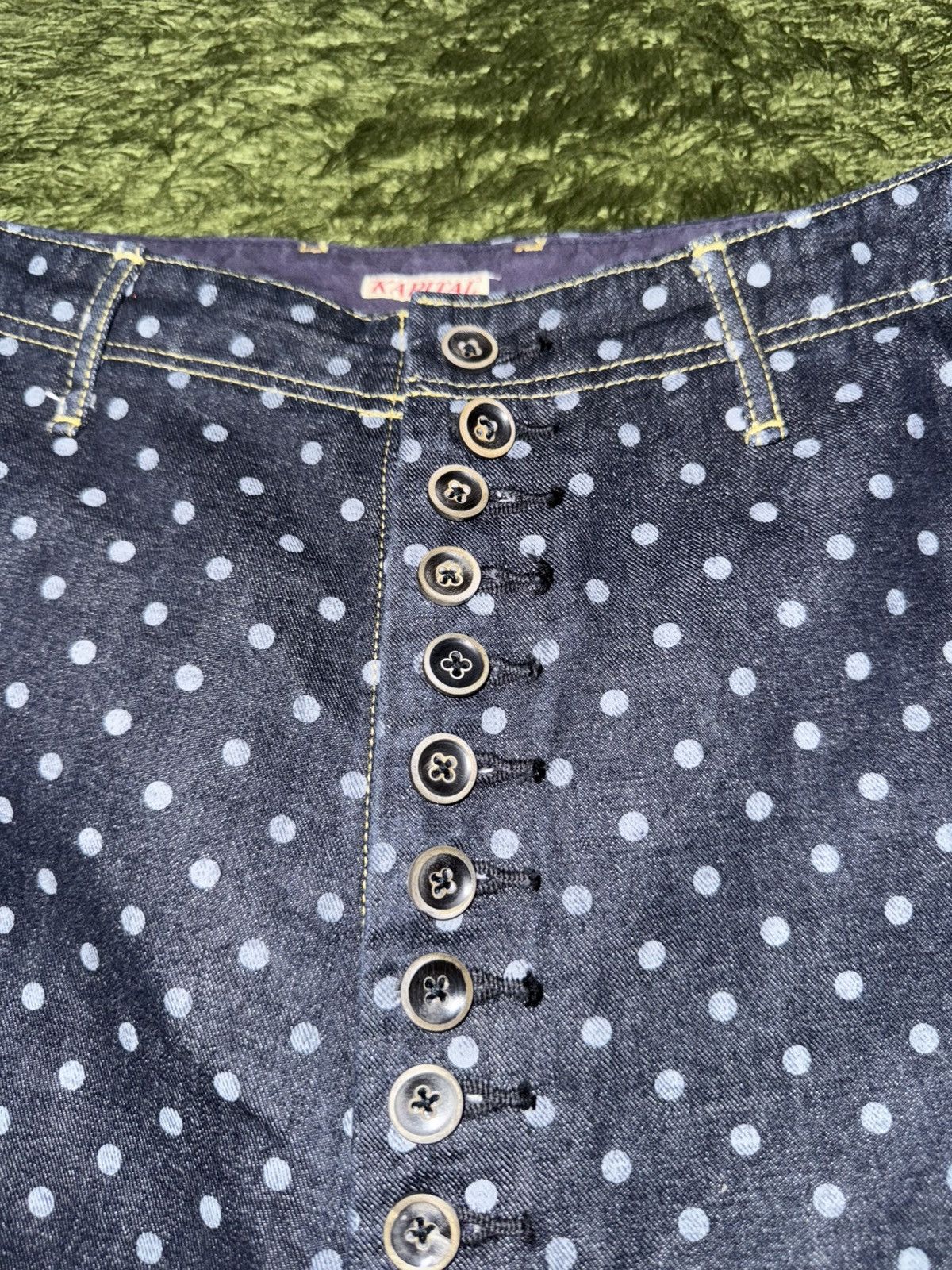 Kapital [2] KAPITAL Dot Pattern Button-Fly Denim Pants Size US 30 / EU 46 - 3 Thumbnail