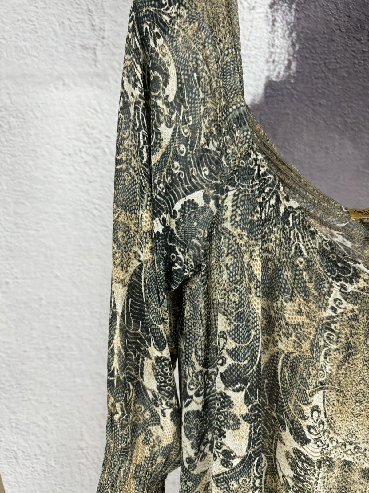 H&M Roberto Cavalli at H&M Shoulderless Dress Silk Ornament Size M / US 6-8 / IT 42-44 - 8 Thumbnail