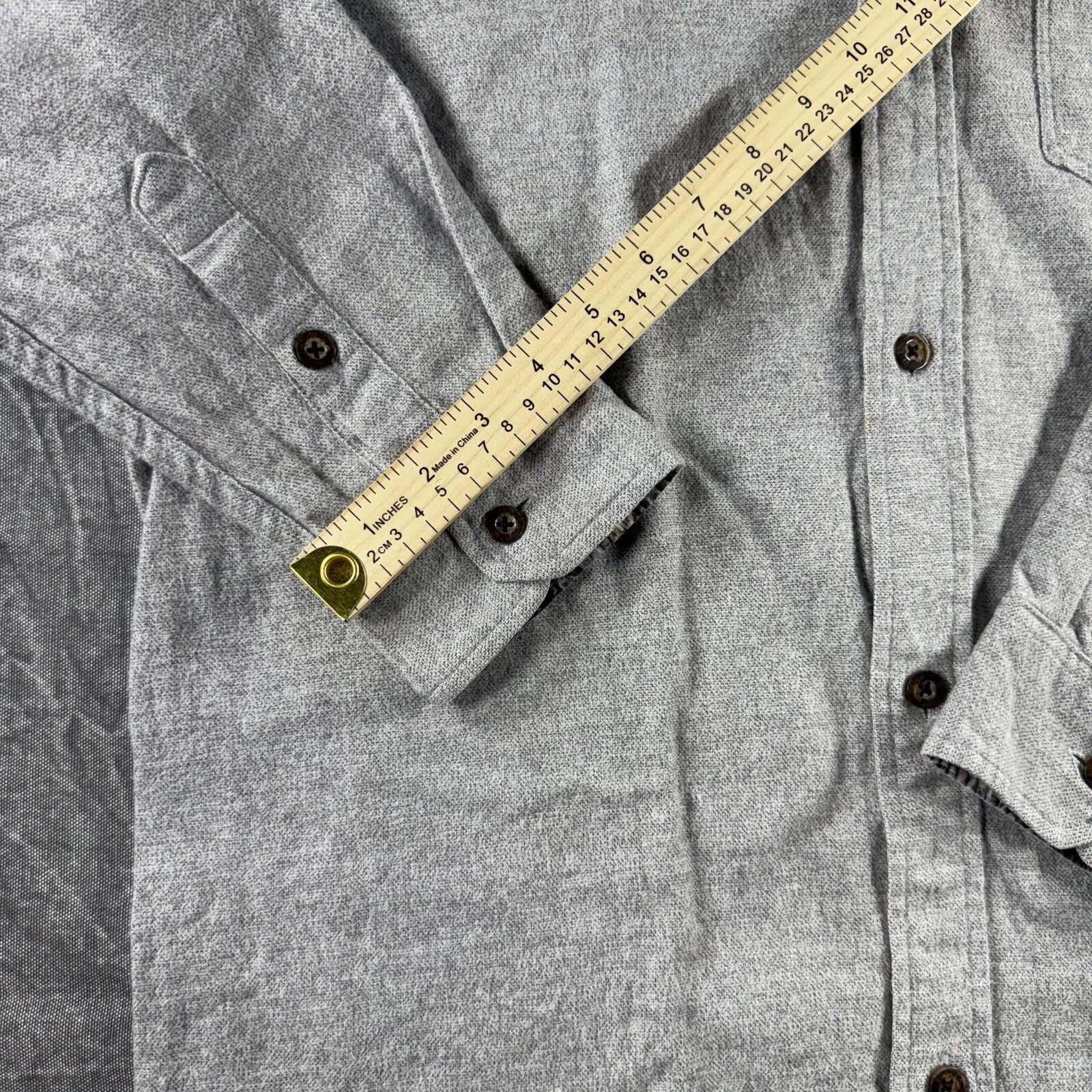 Other Pladra Shirt Men's L Grey Flannel Button Up Size US L / EU 52-54 / 3 - 3 Thumbnail