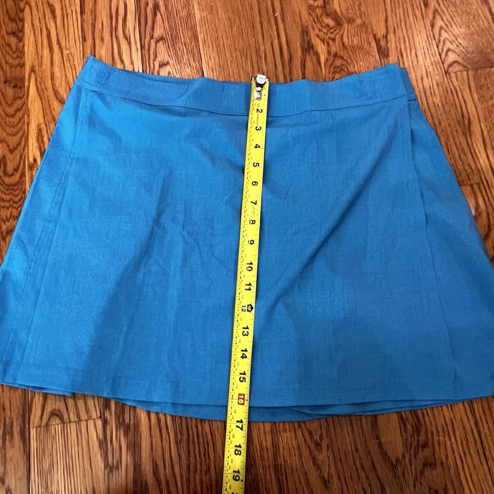 Vintage Ripskirt Hawaii Skirt Womens Casual Beach Knee Length Blue L Wrap Pockets Stretch Summer Vacation Travel Size 36" / US 14 / IT 50 - 6 Thumbnail