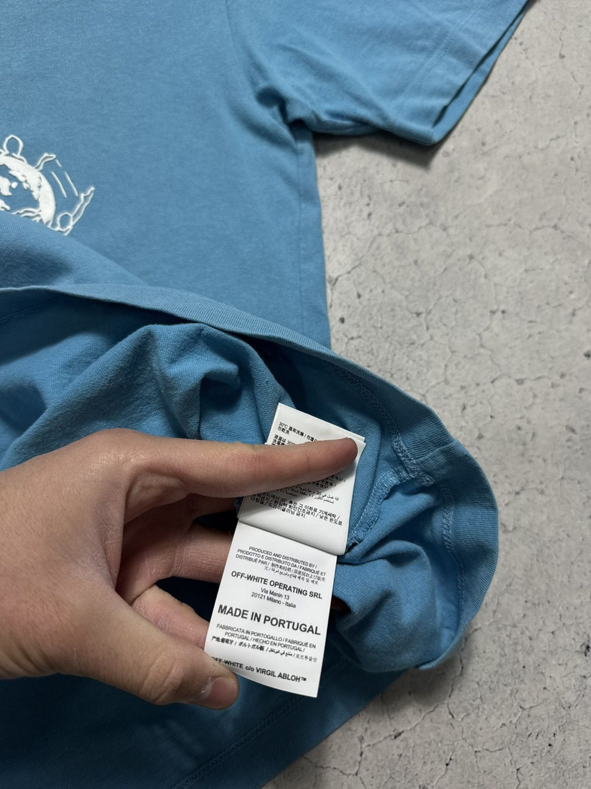 Off-White Off-White Luxury Blue T-Shirt Size M Big Logo Size US M / EU 48-50 / 2 - 9 Thumbnail