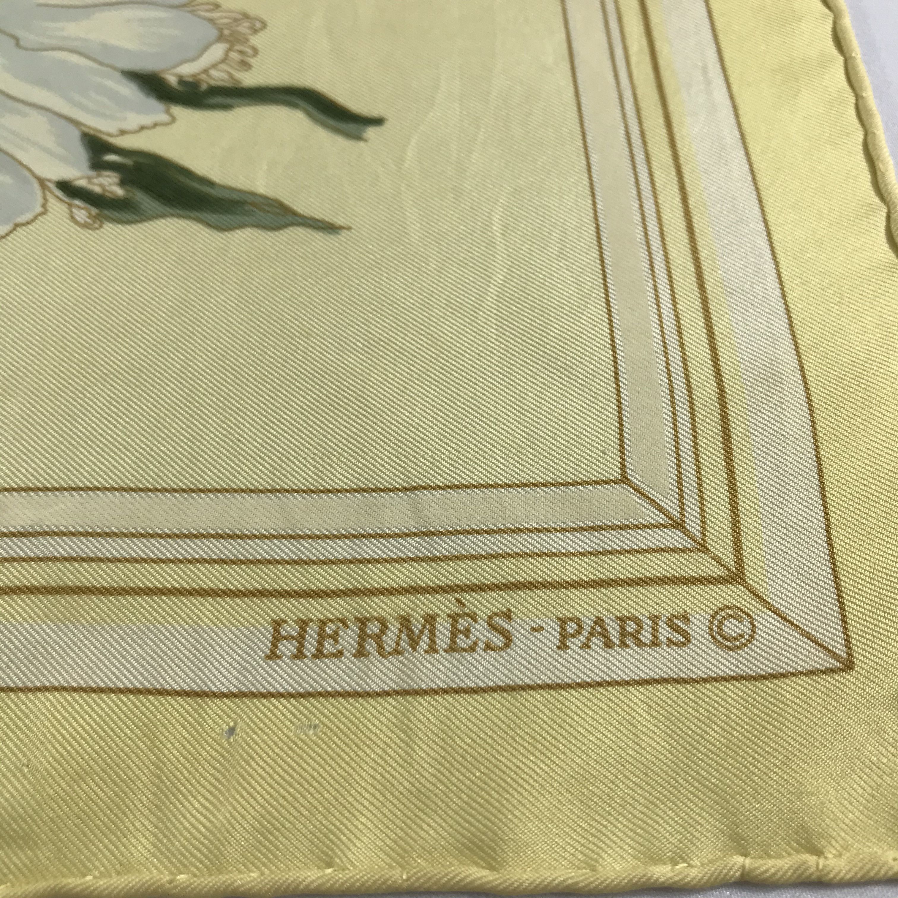 Vintage Hermes Silk Scarf Quai Aux Fleurs Floral Baroque -M09 Size ONE SIZE - 3 Thumbnail