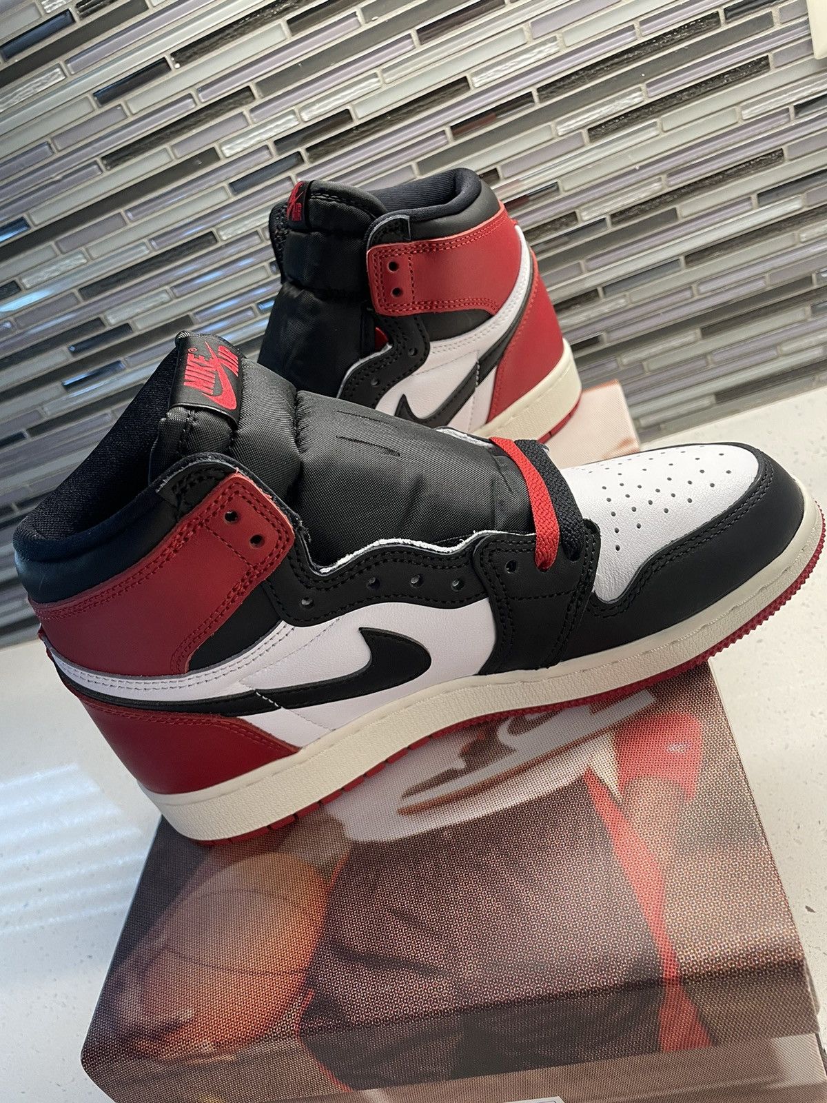 Nike Jordan 1 black toe reimagined Size US 4 / IT 34 - 2 Thumbnail