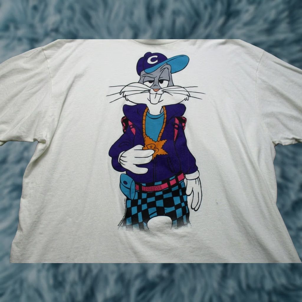 Vintage Looney Tunes Bugs Bunny Shirt Mens 3XL White Fifth Sun Graphic Tee Cartoon Size US XXL / EU 58 / 5 - 1 Thumbnail