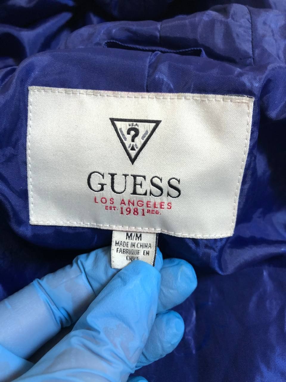 Guess VINTAGE GUESS Blue Hooded Puffer Jacket Size M / US 6-8 / IT 42-44 - 10 Thumbnail