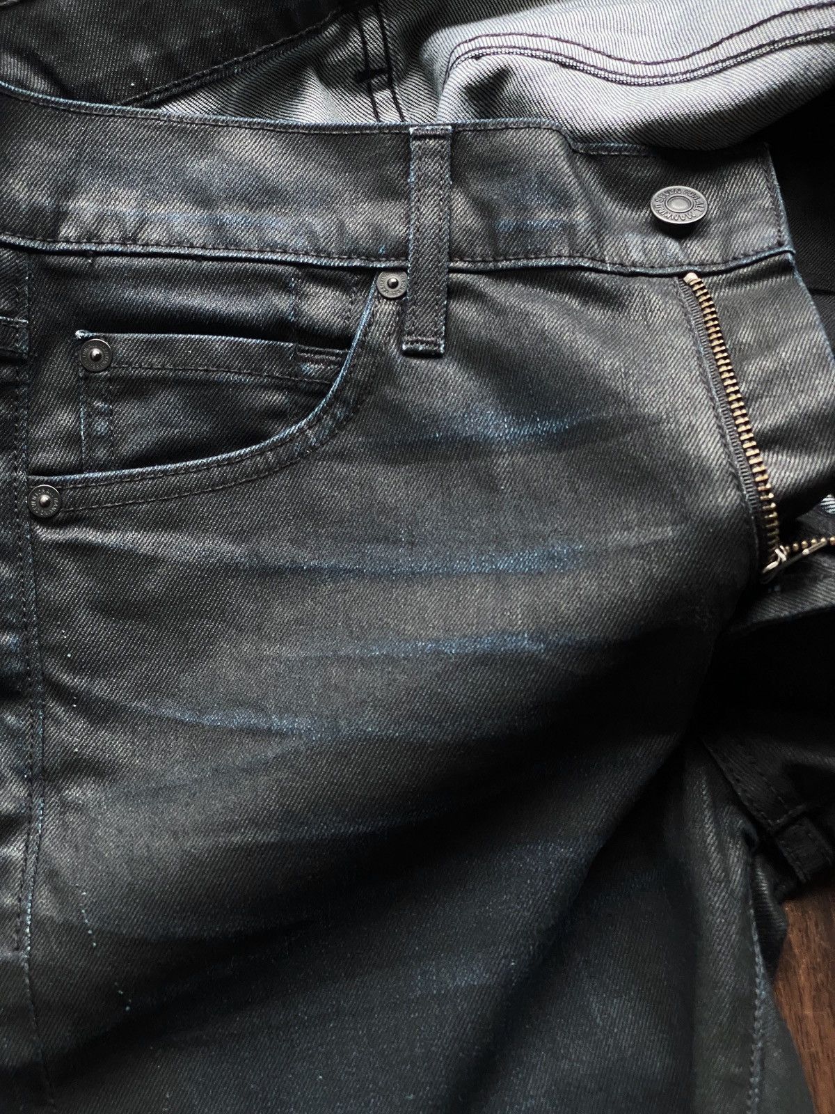 WAXED STUDDED SKULL 7 FOR ALL MANKIND DENIM