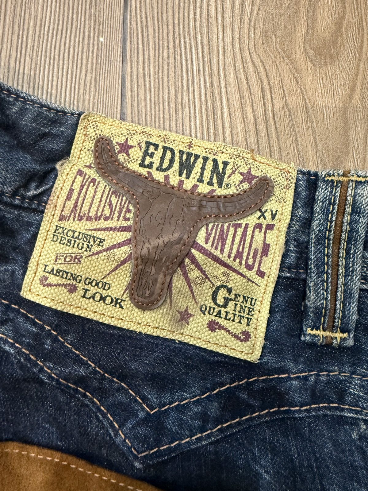 If Six Was Nine Edwin Exclusive Vintage Cowboy Suede Pocket Size US 29 - 12 Thumbnail