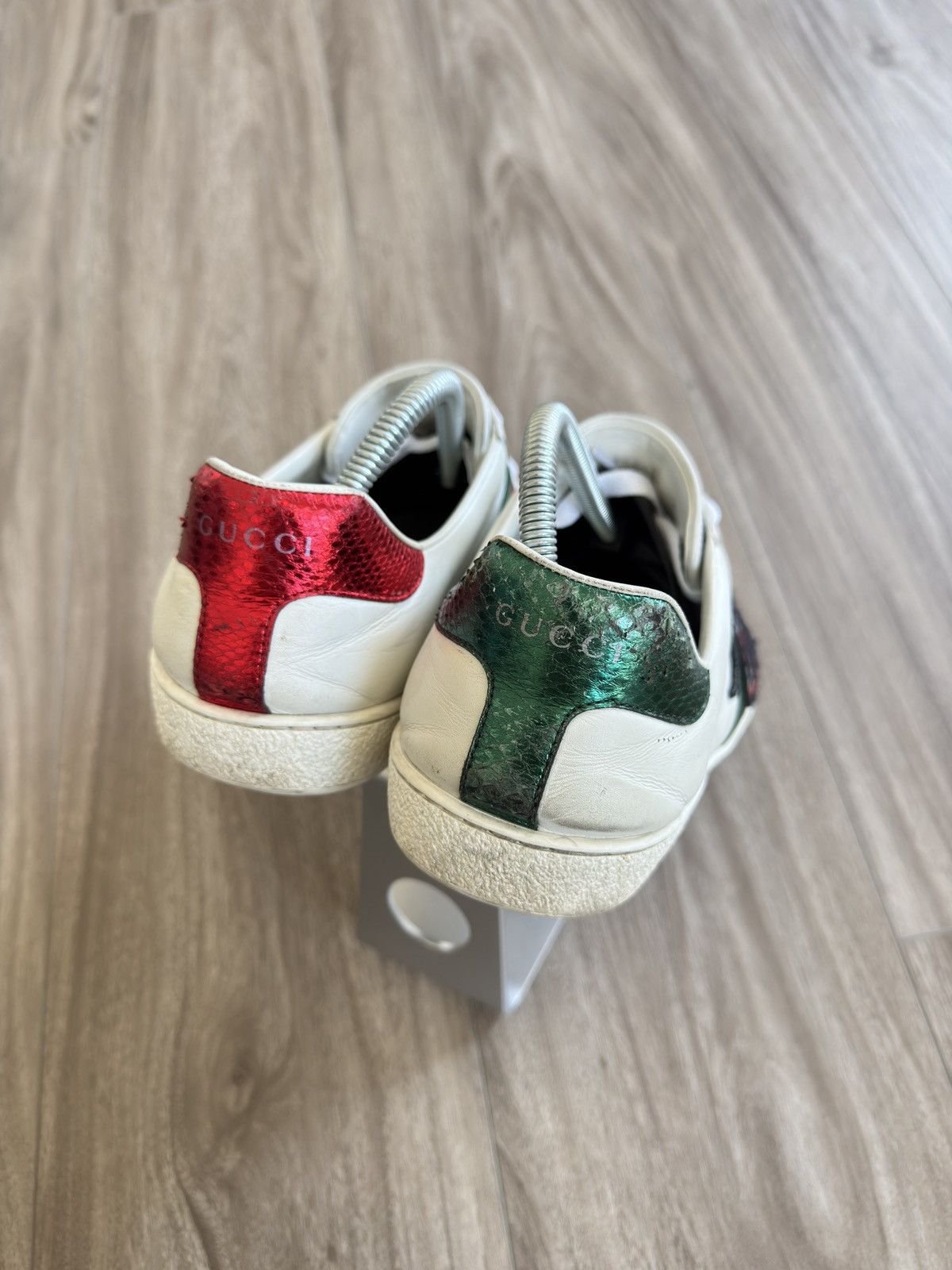 Gucci Ace Snake Sneaker White Size US 7 / EU 40 - 5 Thumbnail