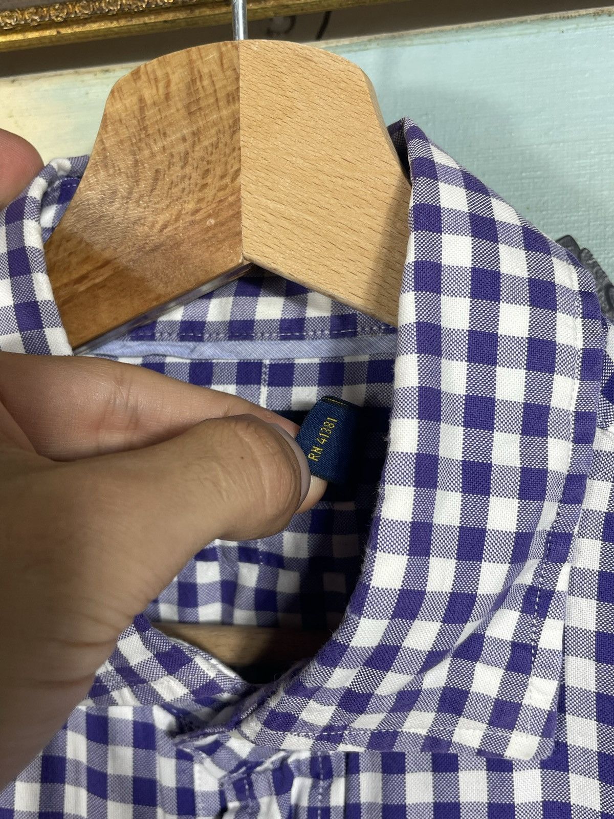 Polo Ralph Lauren Polo Ralph Lauren Purple Checkered Shirt Old Money Luxury Size US M / EU 48-50 / 2 - 6 Thumbnail