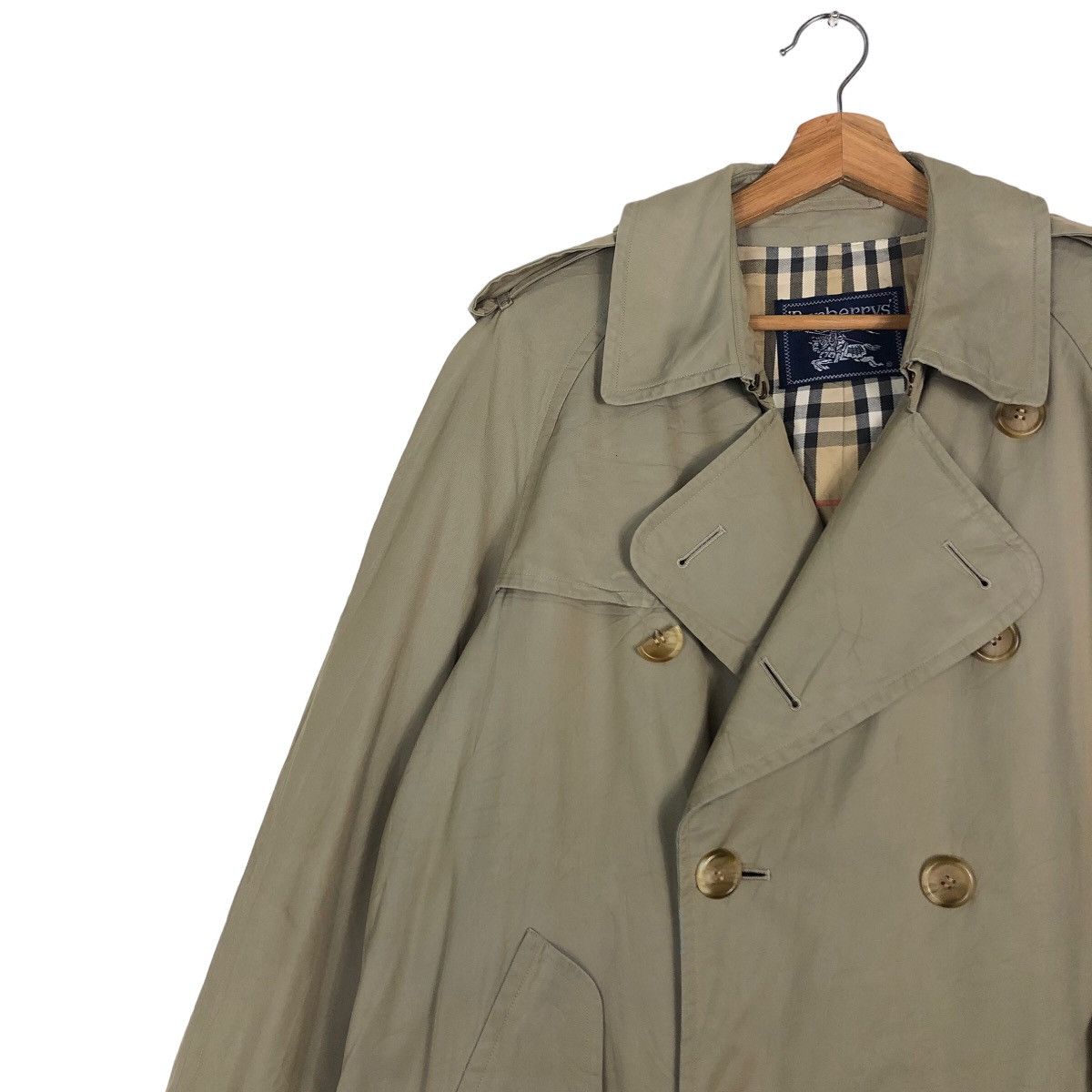 Burberry 🔥Vintage Long Jacket Burberrys Nova Check Blanket Bondage Size US M / EU 48-50 / 2 - 8 Thumbnail