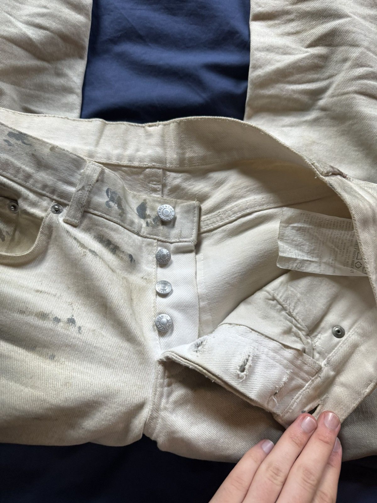 Helmut Lang Helmut Lang SS03 painter dirty wash denim Size US 29 - 3 Thumbnail