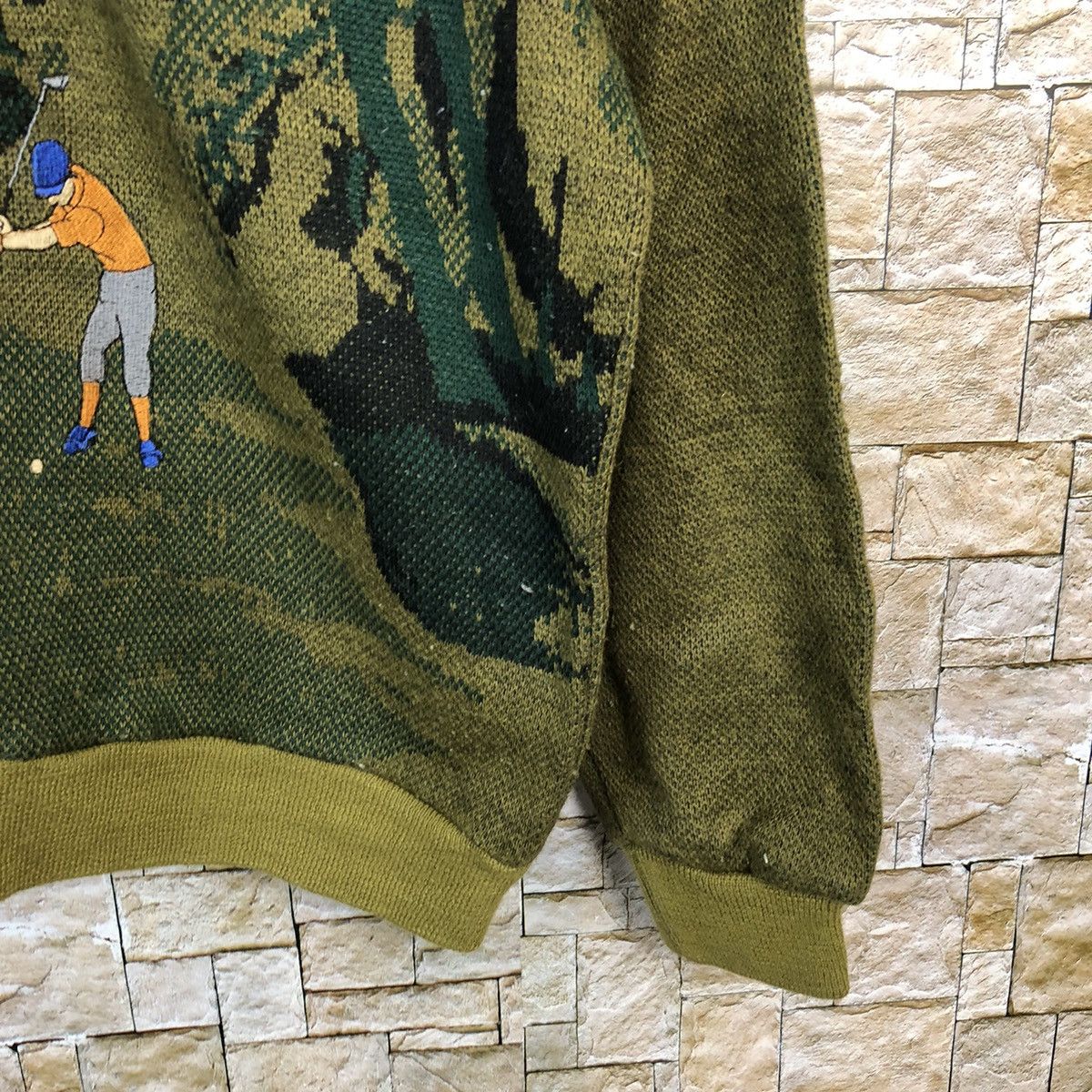 Vintage Urban City Green vintage art Knitwear #A243 Size US M / EU 48-50 / 2 - 8 Thumbnail