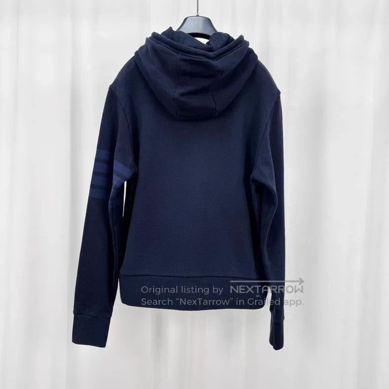 Thom Browne Thom Browne Dark Blue Zip-Up Sweatshirt Size US M / EU 48-50 / 2 - 2 Thumbnail