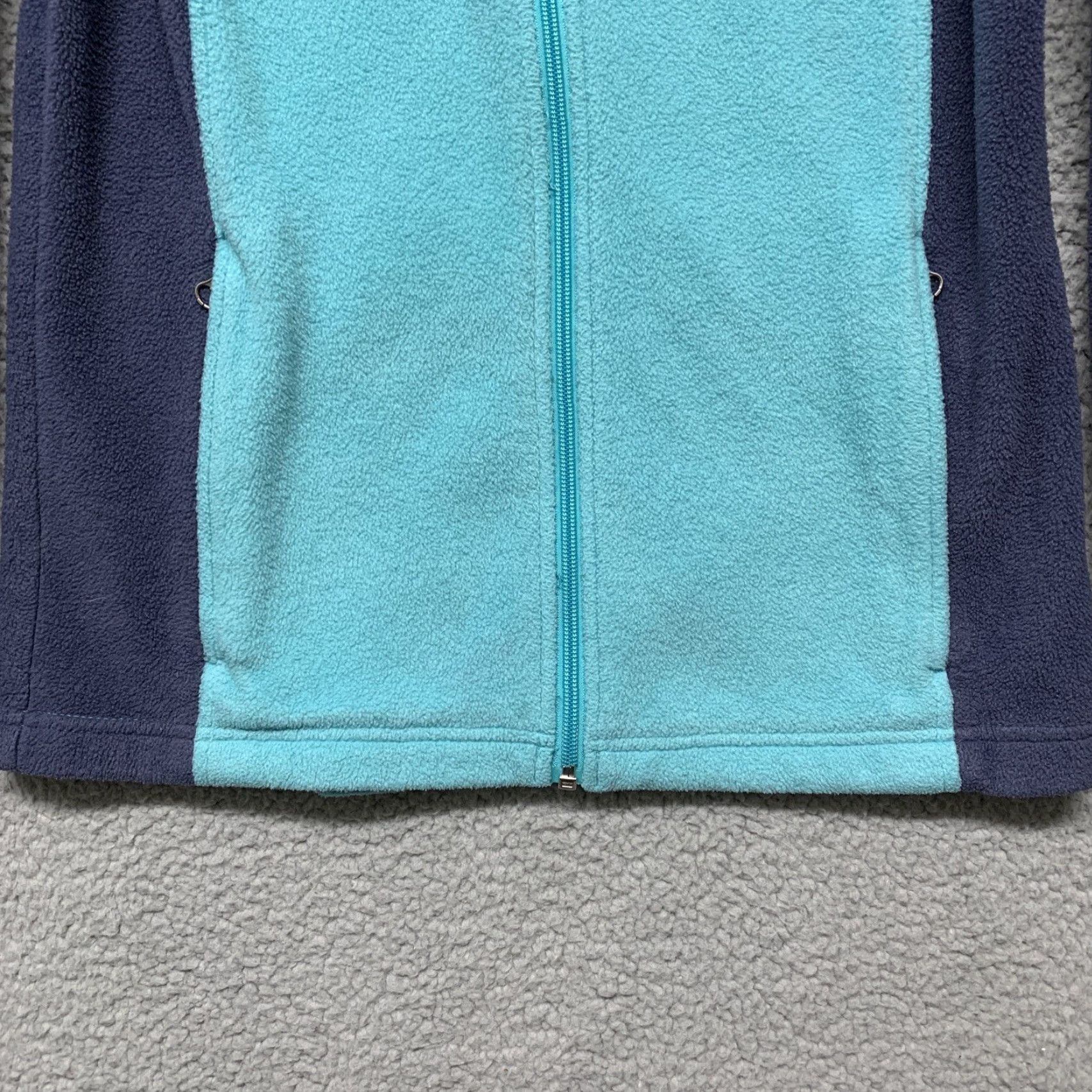 Vintage Columbia Jacket Women’s Large Full Zip Fleece Blue Teal 2 Zip Pockets Classic Outdoor Regular Fit Size L / US 10 / IT 46 - 3 Thumbnail