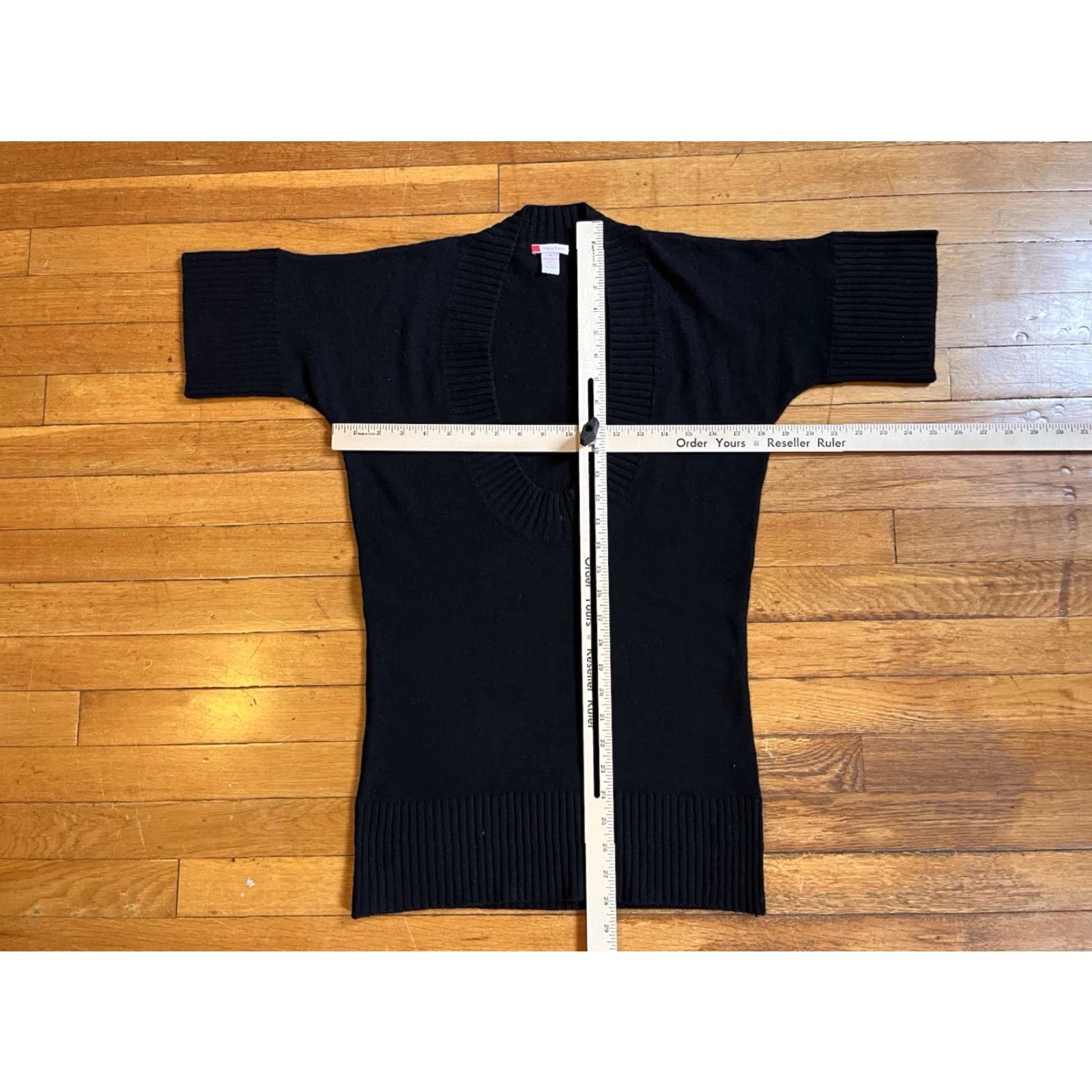Vintage Hayden 100% Cashmere Sweater Women’s M Black Short Sleeve Shirt Size M / US 6-8 / IT 42-44 - 7 Thumbnail