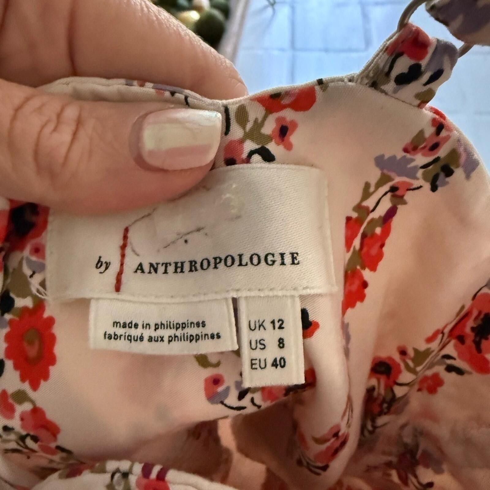 Anthropologie Anthro $170 Sweetheart Floral Striped Midi Dress Size 8 Size M / US 6-8 / IT 42-44 - 12 Thumbnail