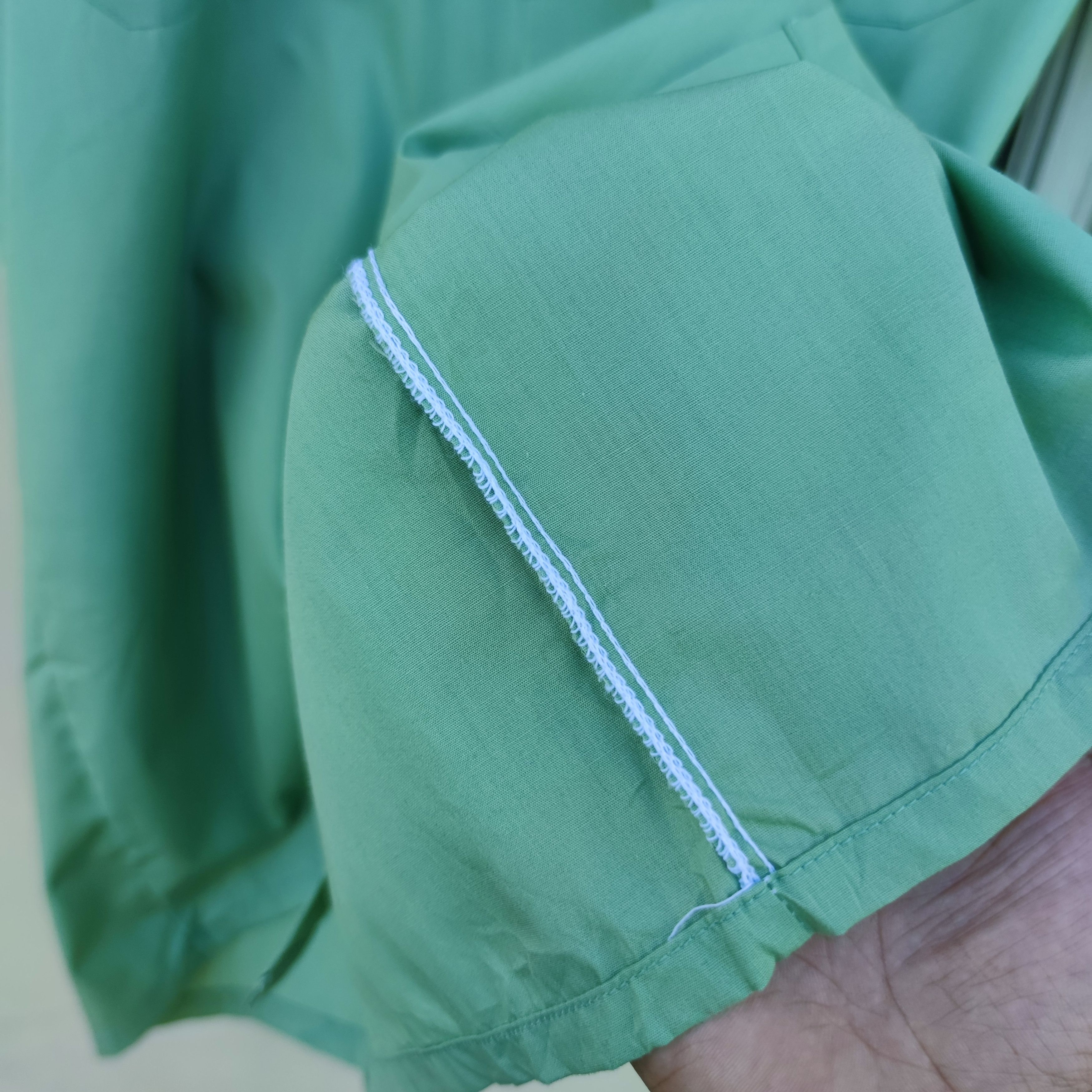 Vintage Diamond Chemise Permanent Press Solid Green Sport Shirt Size US M / EU 48-50 / 2 - 7 Thumbnail
