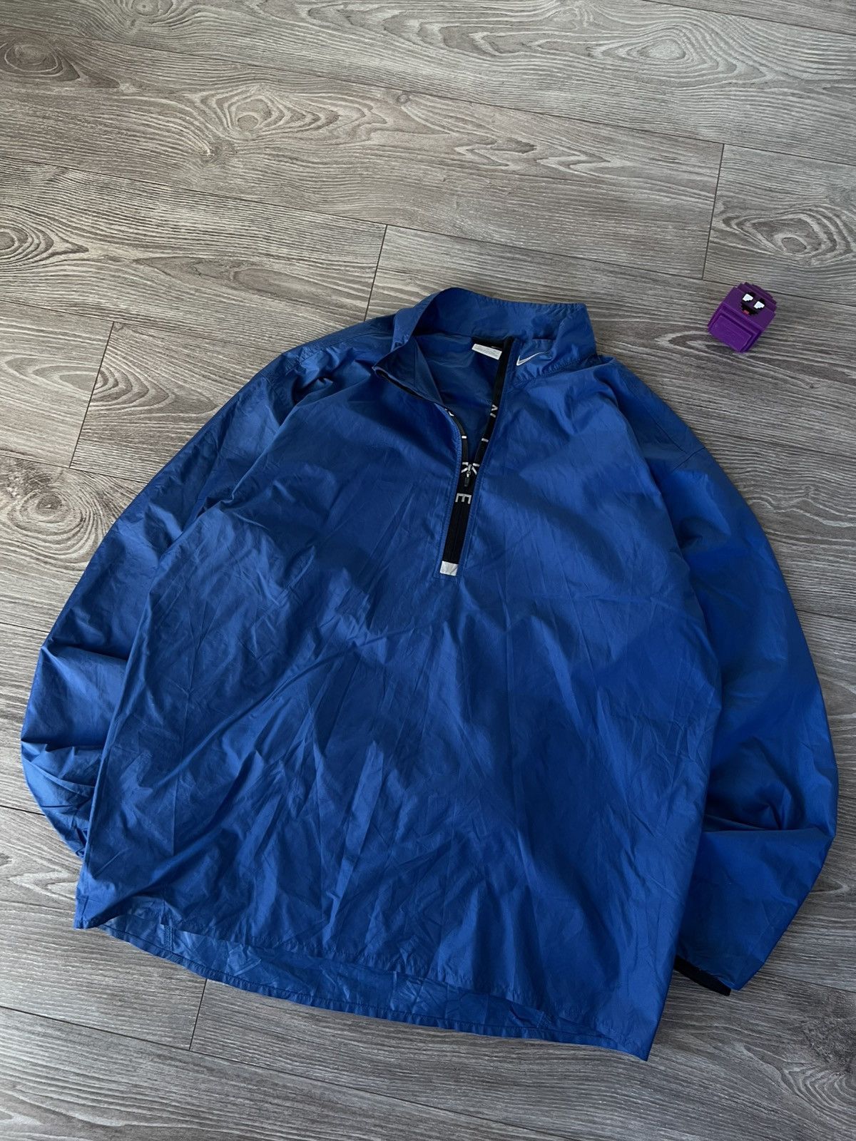 Vintage Vintage Nike Knit Neck Swoosh 1/3 Zip Packable Anorak Jacket Size US XL / EU 56 / 4 - 5 Thumbnail