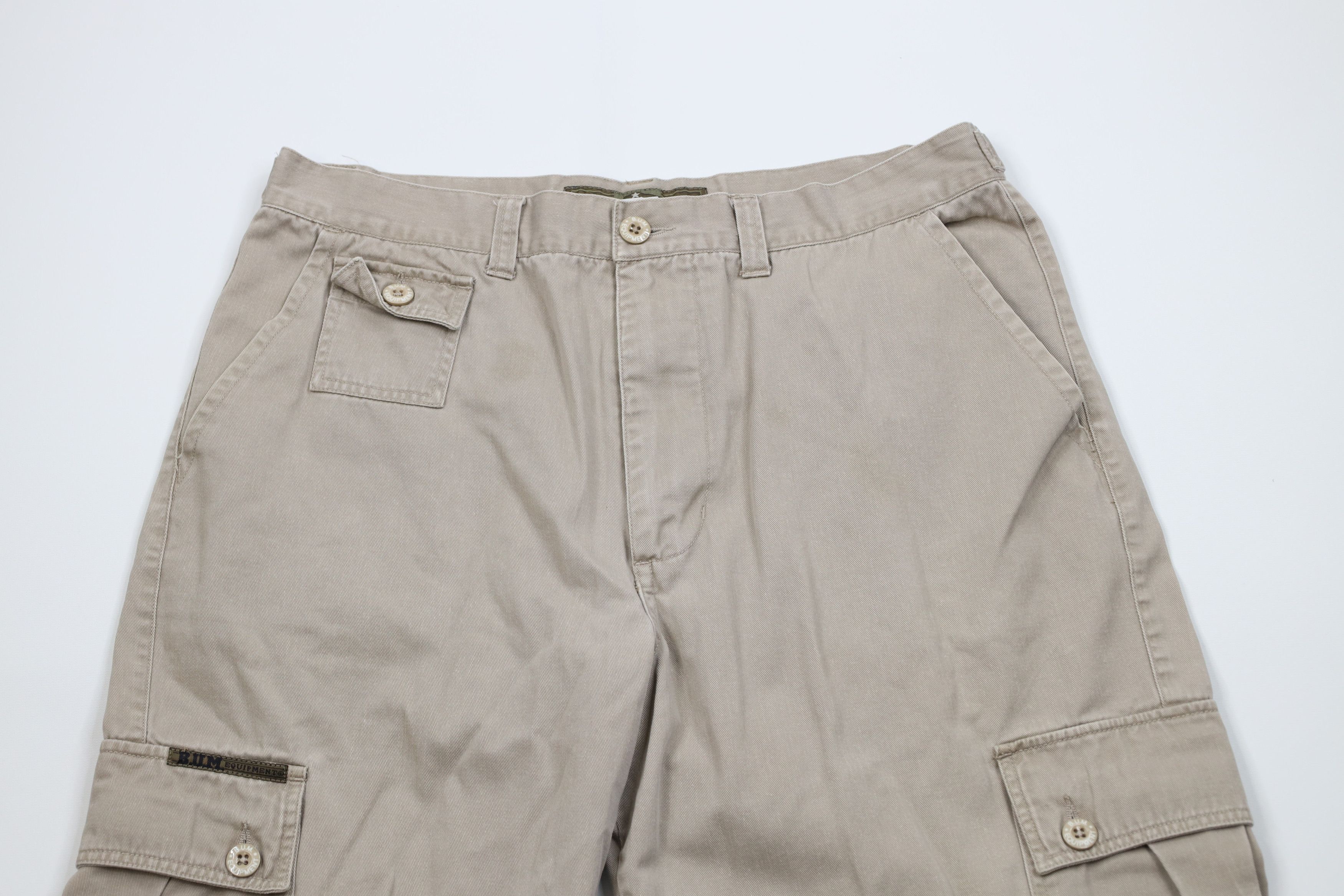 Vintage Vintage 90s Bum Equipment Baggy Wide Leg Cargo Pants Beige Size US 34 / EU 50 - 2 Thumbnail