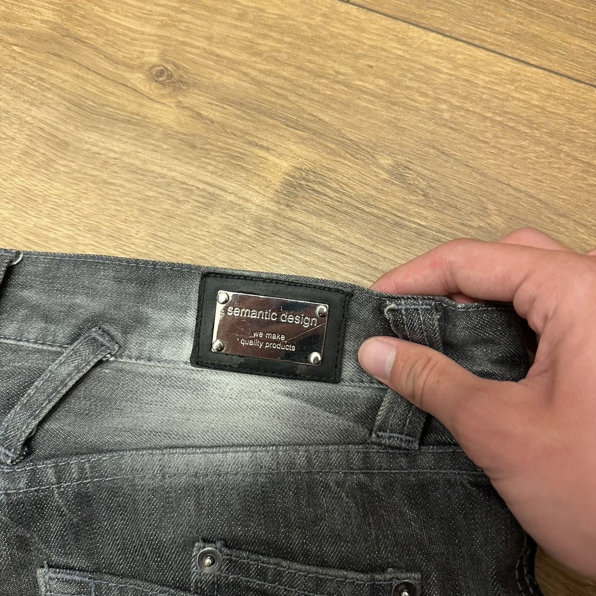 semanticdesign Semanticdesign black and grey flared jeans Size US 30 / EU 46 - 7 Thumbnail