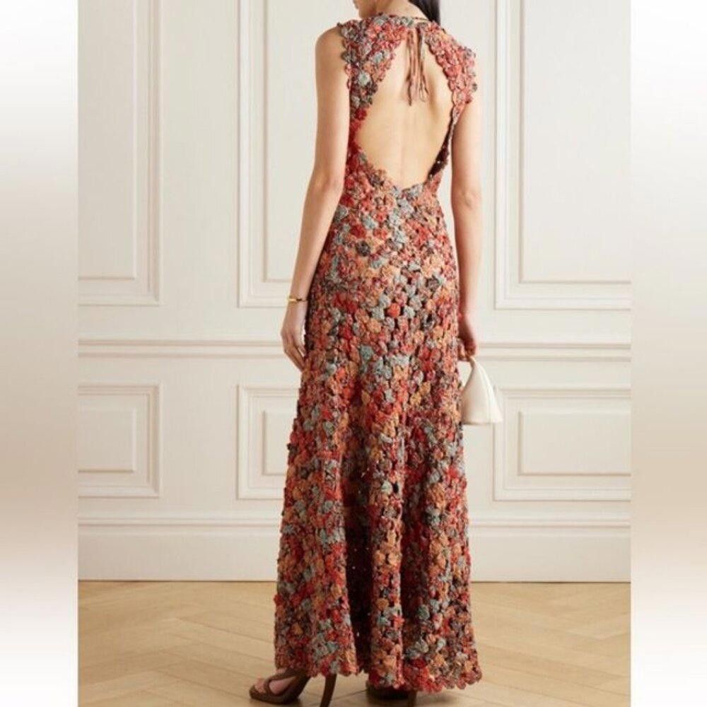 Designer NWT Ulla Johnson Ramona Open Back Gown RUNWAY Size S / US 4 / IT 40 - 4 Thumbnail