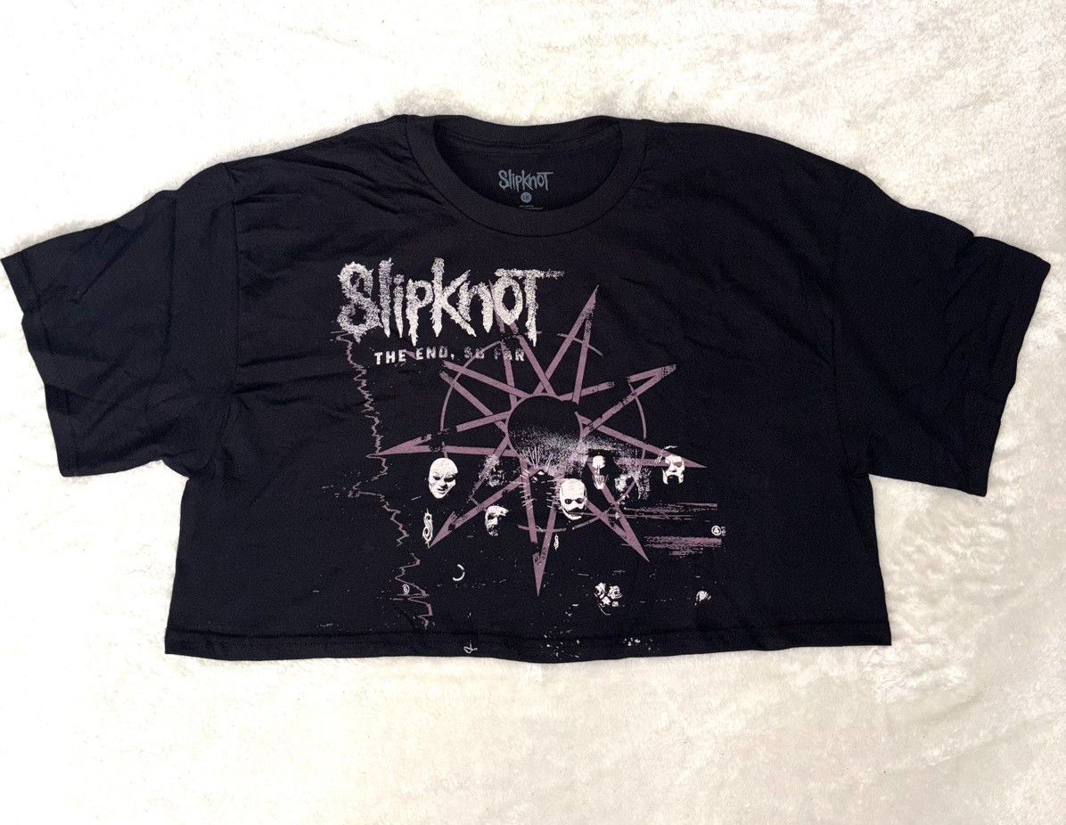 Slipknot Womens Rare Licensed Slipknot The End So Far Crop Top Size L / US 10 / IT 46 - 1 Thumbnail