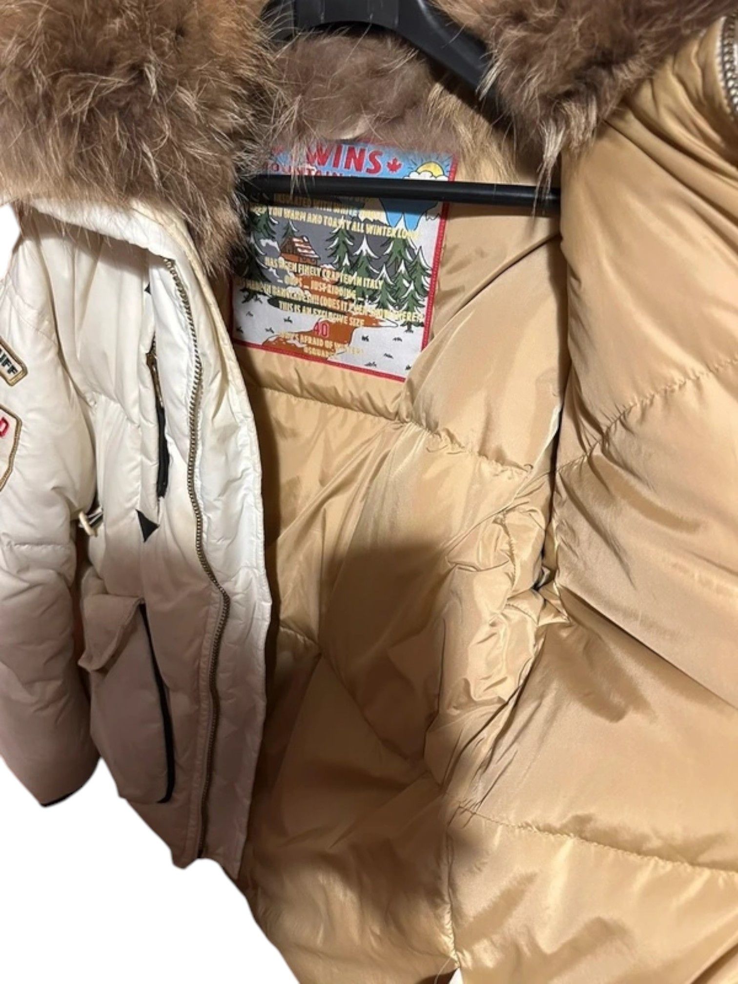 Dsquared2 Dsquared² “Fuckin' Freezing” Puffer Jacket w/ Fur Hood Size S / US 4 / IT 40 - 8 Thumbnail