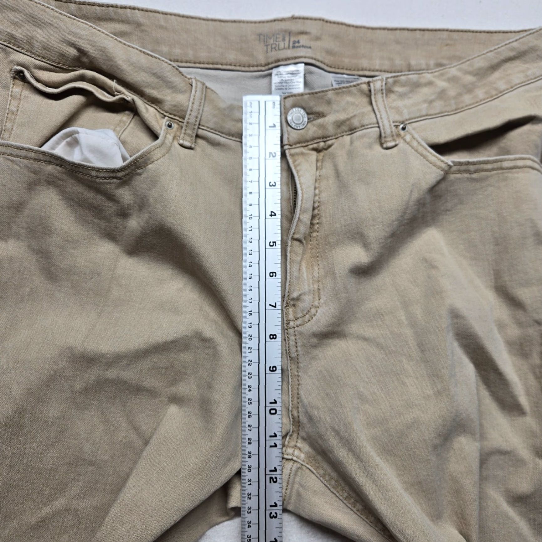 Vintage Time and Tru Boot Cut Jeans Adult Women's Size 14 Tan Brown Regular Fit Size 36" / US 14 / IT 50 - 5 Thumbnail