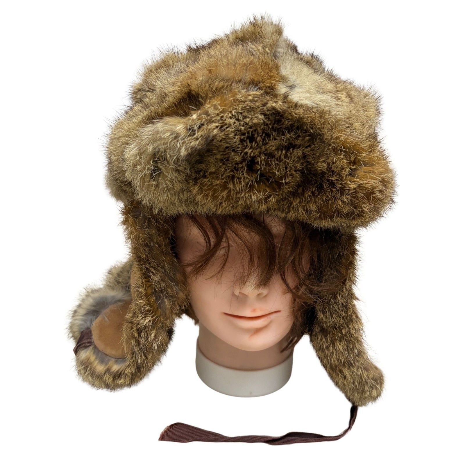 L.L. Bean Vintage RABBIT FUR LL BEAN Winter Trapper Hat Ushanka Small Size ONE SIZE - 2 Thumbnail