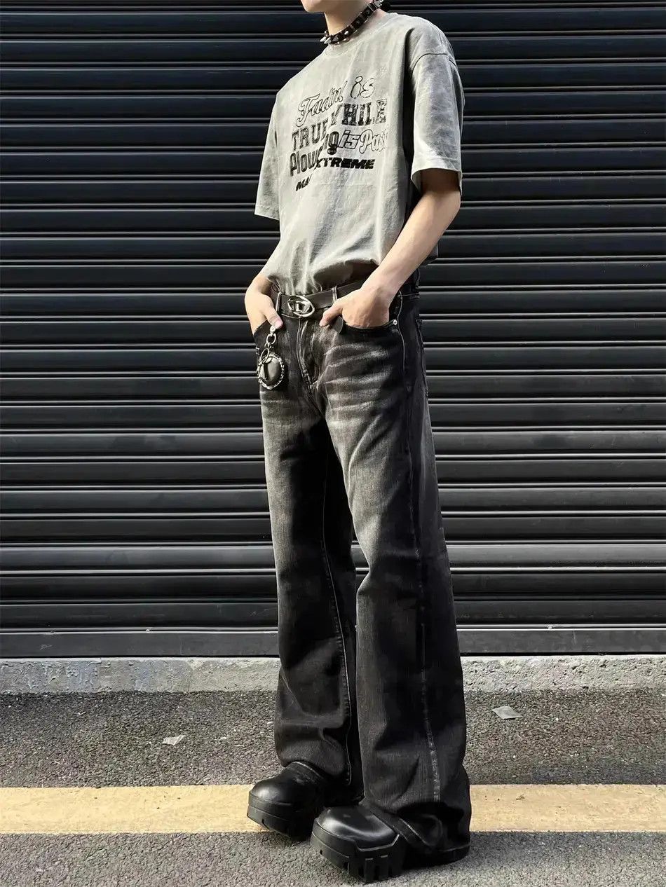 Japanese Brand Retro distressed black jeans Size US 32 / EU 48 - 1 Thumbnail