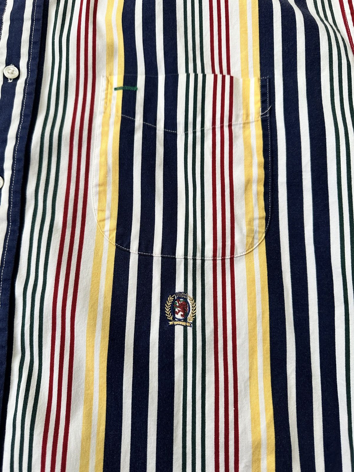 Tommy Hilfiger × Vintage Tommy Hilfiger Y2K Striped Shirt Notorious BIG style Size US XL / EU 56 / 4 - 4 Thumbnail