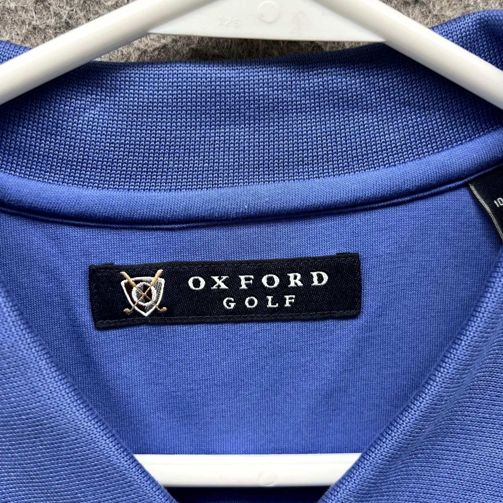 Vintage Oxford Golf Polo Shirt Mens L Blue Stripe Ironhorse Logo 100% Cotton Golf Casual Polo Shirt Size US L / EU 52-54 / 3 - 4 Thumbnail