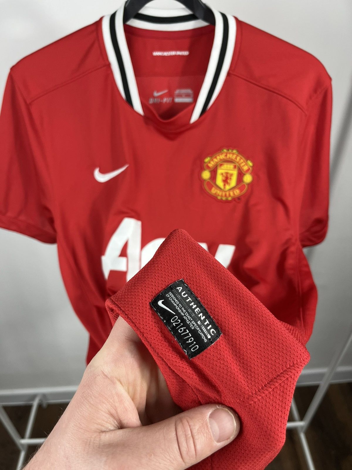 Nike Manchester United Nike Home Jersey 2011 Red AON Dri Fit Size US L / EU 52-54 / 3 - 7 Thumbnail